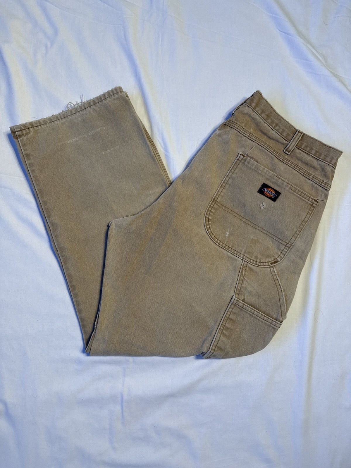 Dickies Vintage Dickies Faded Distressed Tan Carpenter Work Pants Size US 36 / EU 52 - 2 Thumbnail