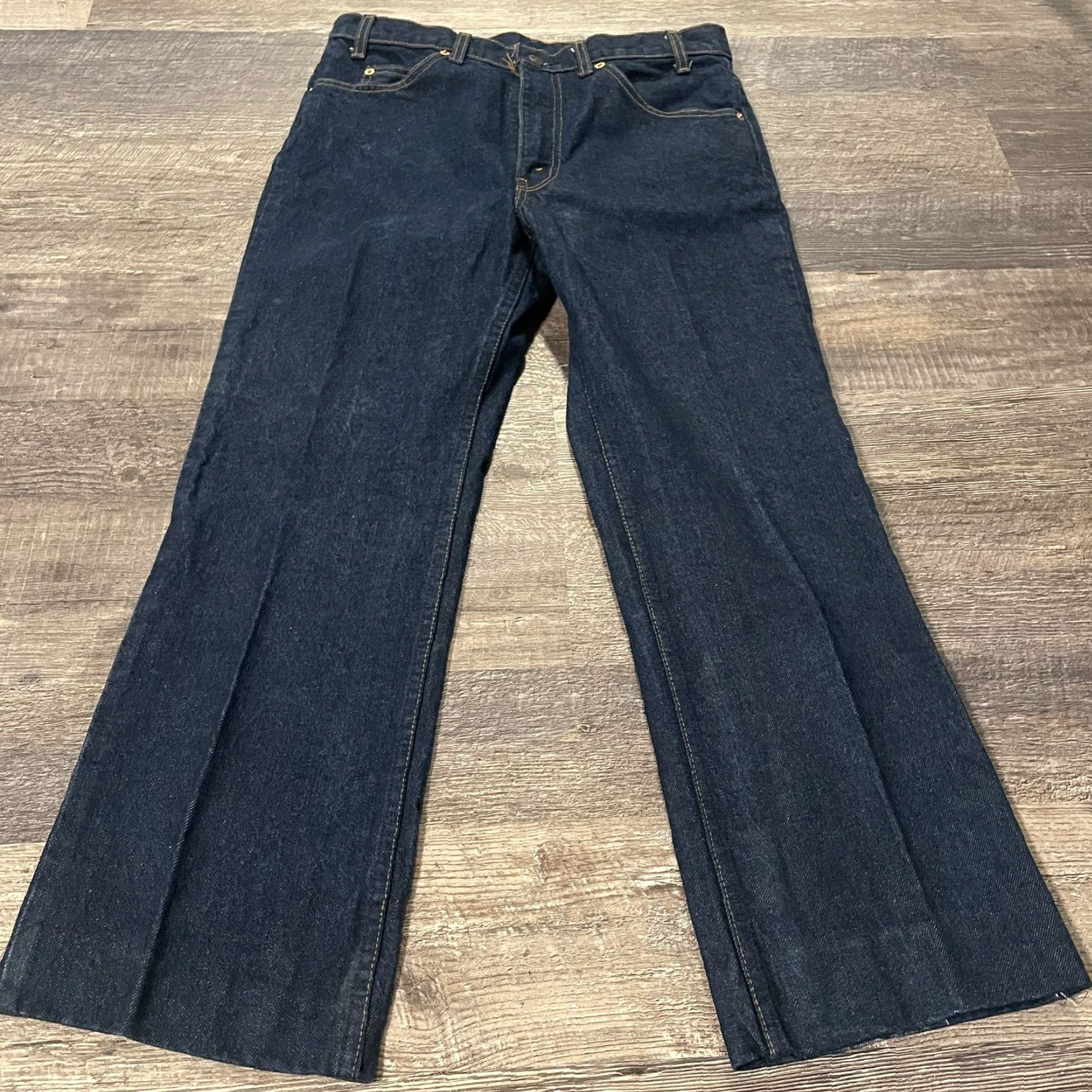 Levi's VINTAGE Levi's 517 Denim Jean Mens 32x27 Dark Blue Scovill Zipper NNWT 20517 0217 Jeans Mens Size US 32 / EU 48 - 4 Thumbnail