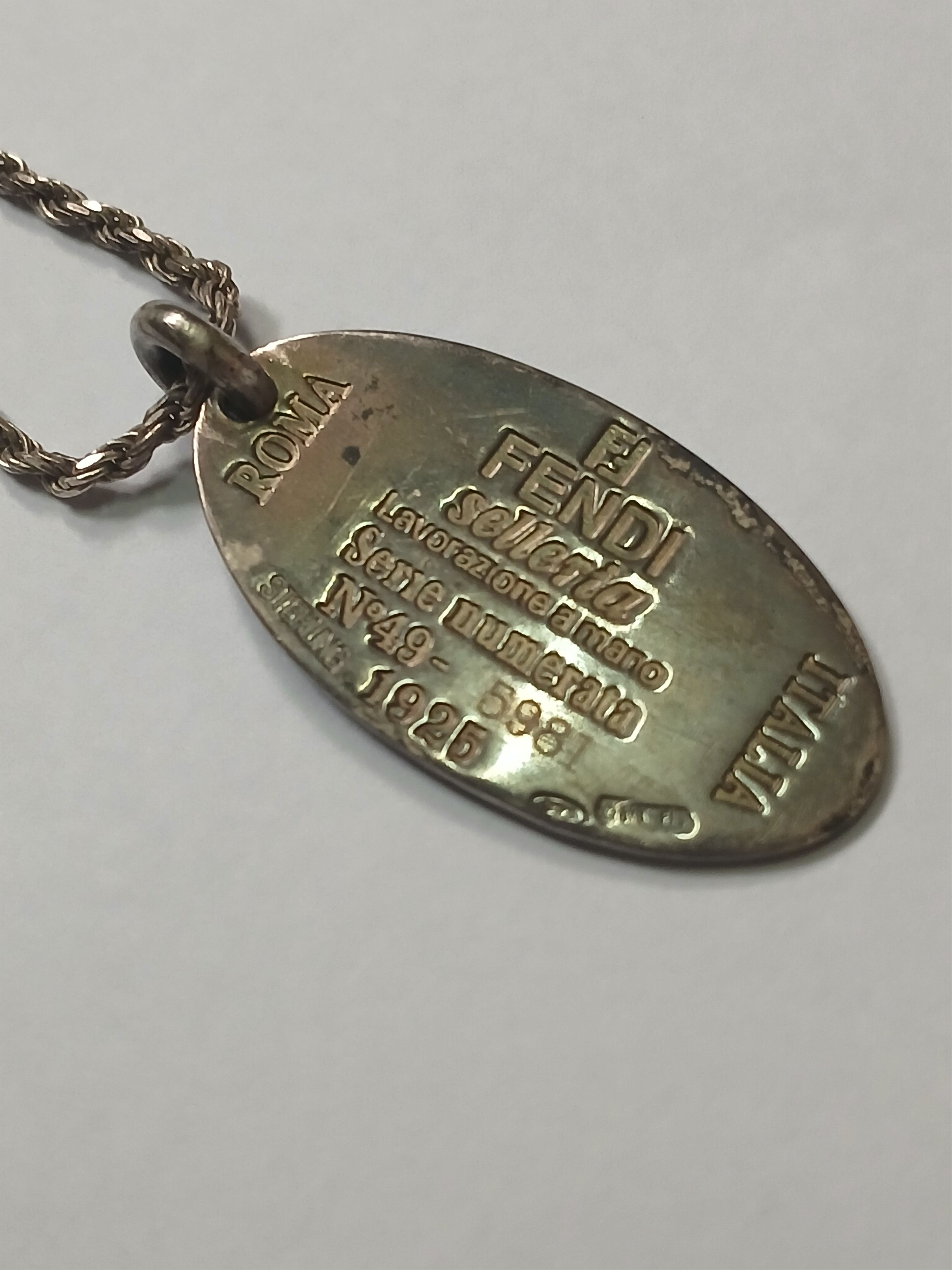 Fendi Fendi Silver Sterling Necklace 925 Size ONE SIZE - 6 Thumbnail