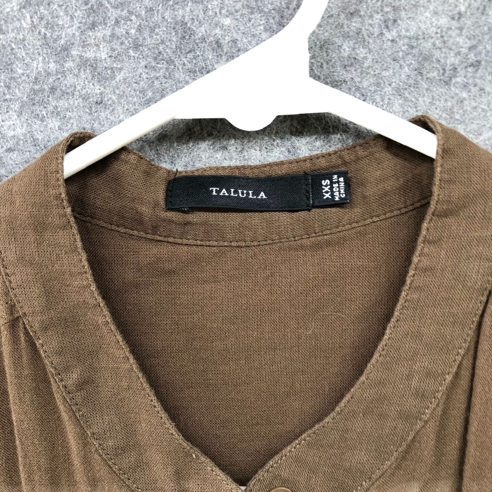 Aritzia Aritzia Talula Midi Shirt Dress XXS Long Sleeve Lightweight Cotton Brown Casual Womens Size XXS / US 00 / IT 34 - 5 Thumbnail