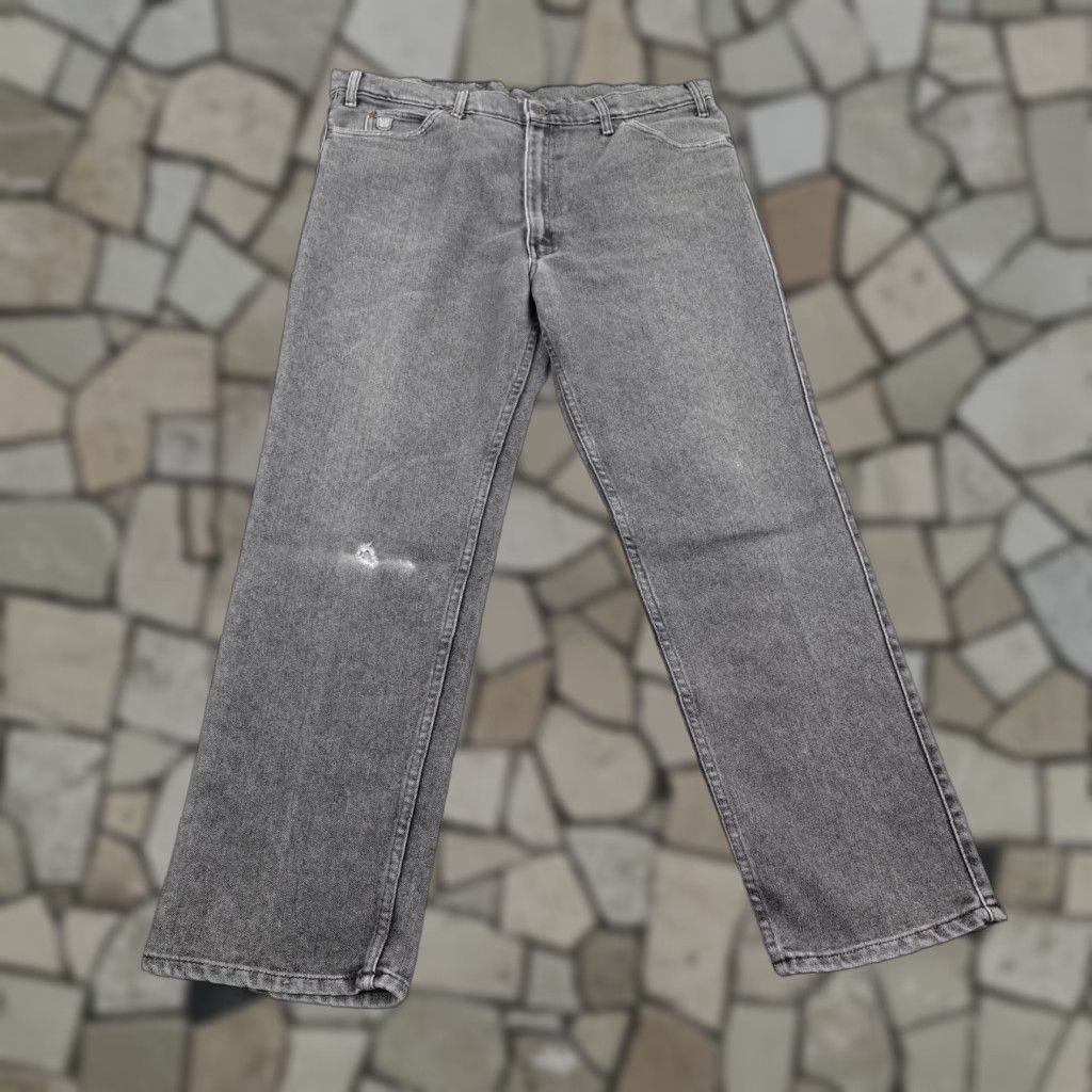 Levi's VINTAGE Levi's Jeans Mens 42x30 Gray Denim Silver Medal Straight Leg 90s Distressed Pockets Size US 42 / EU 58 - 1 Thumbnail
