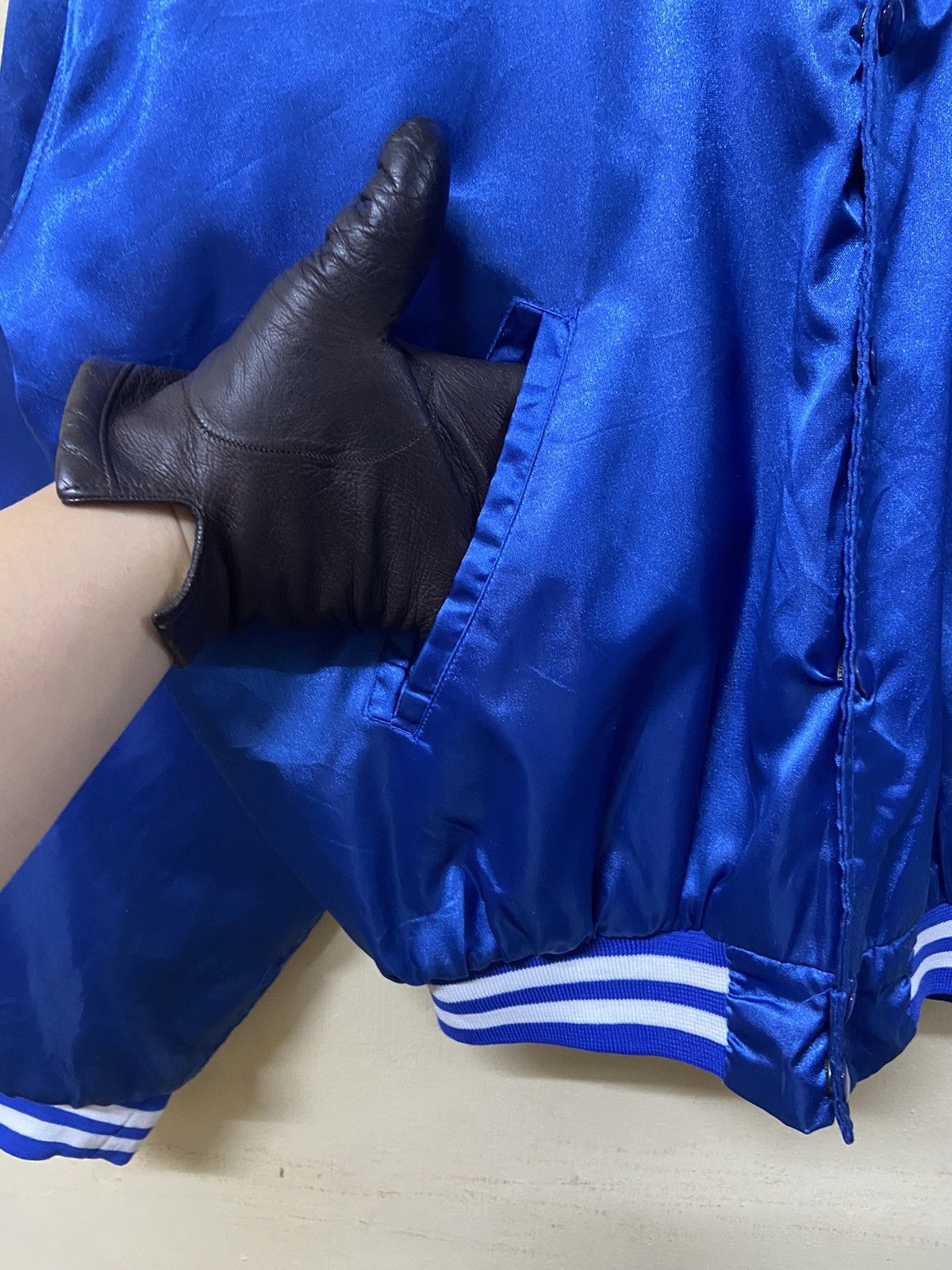 Vintage Toyota Hideo Nomo L.A Dodgers Varsity Jacket Size US L / EU 52-54 / 3 - 5 Thumbnail