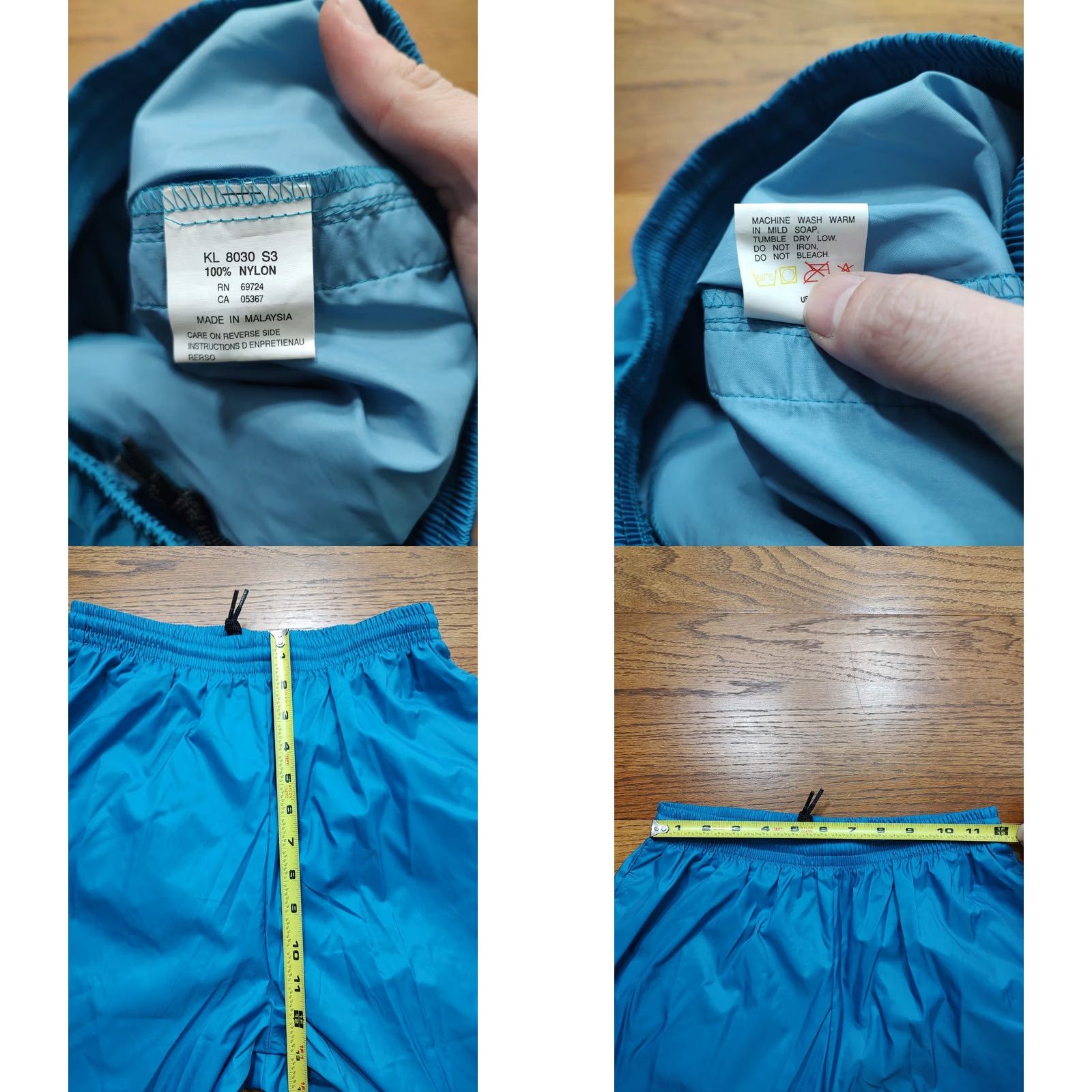 AQUA VINTAGE Columbia Womens Pants Outdoor Hiking Aqua Teal Nylon Wind Snow 90s P... Size 32" / US 10 / IT 46 - 8 Thumbnail