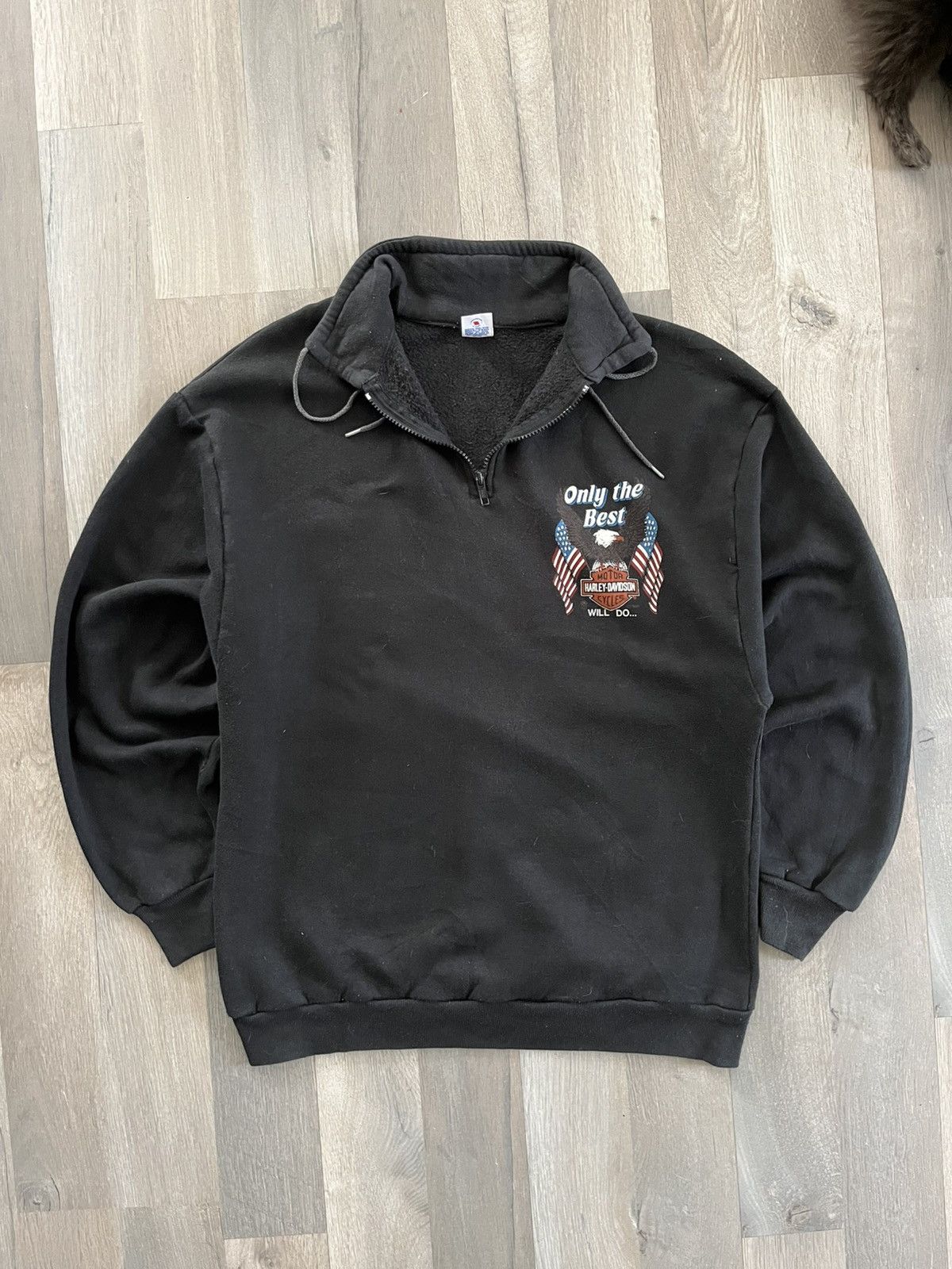 Harley Davidson 1986 St Cloud Minneapolis Harley Davidson 1/4 Zip Sweater Size US L / EU 52-54 / 3 - 1 Thumbnail