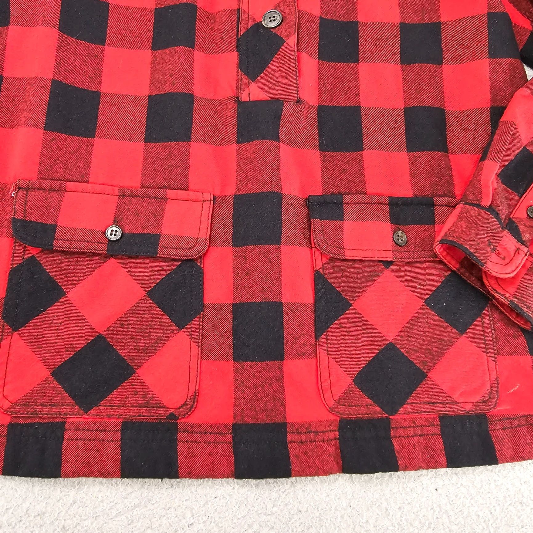J.Crew J. Crew Sweater Womens XS Red Plaid 1/2 Button Pullover Shacket Pockets Buttoned Collar Knit Crew Cardigan Everyday Casual Workwear Fall Winter Size XS / US 0-2 / IT 36-38 - 7 Thumbnail