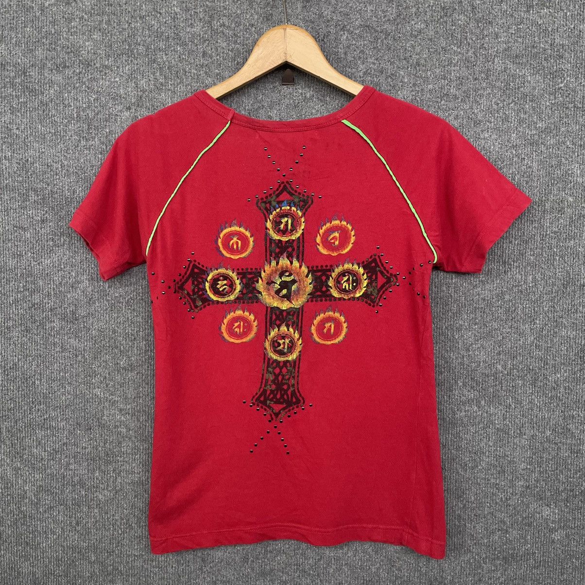 Affliction × If Six Was Nine Big Cross Affliction Chrome Heart Style Cyber Gothic Tee Size US XS / EU 42 / 0 - 1 Thumbnail