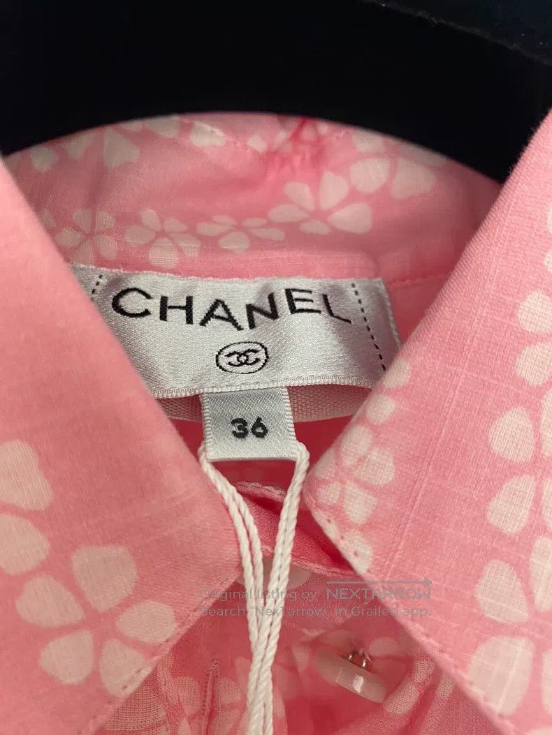 Chanel Chanel Pink printed sleeveless shirt Size XS / US 0-2 / IT 36-38 - 3 Thumbnail