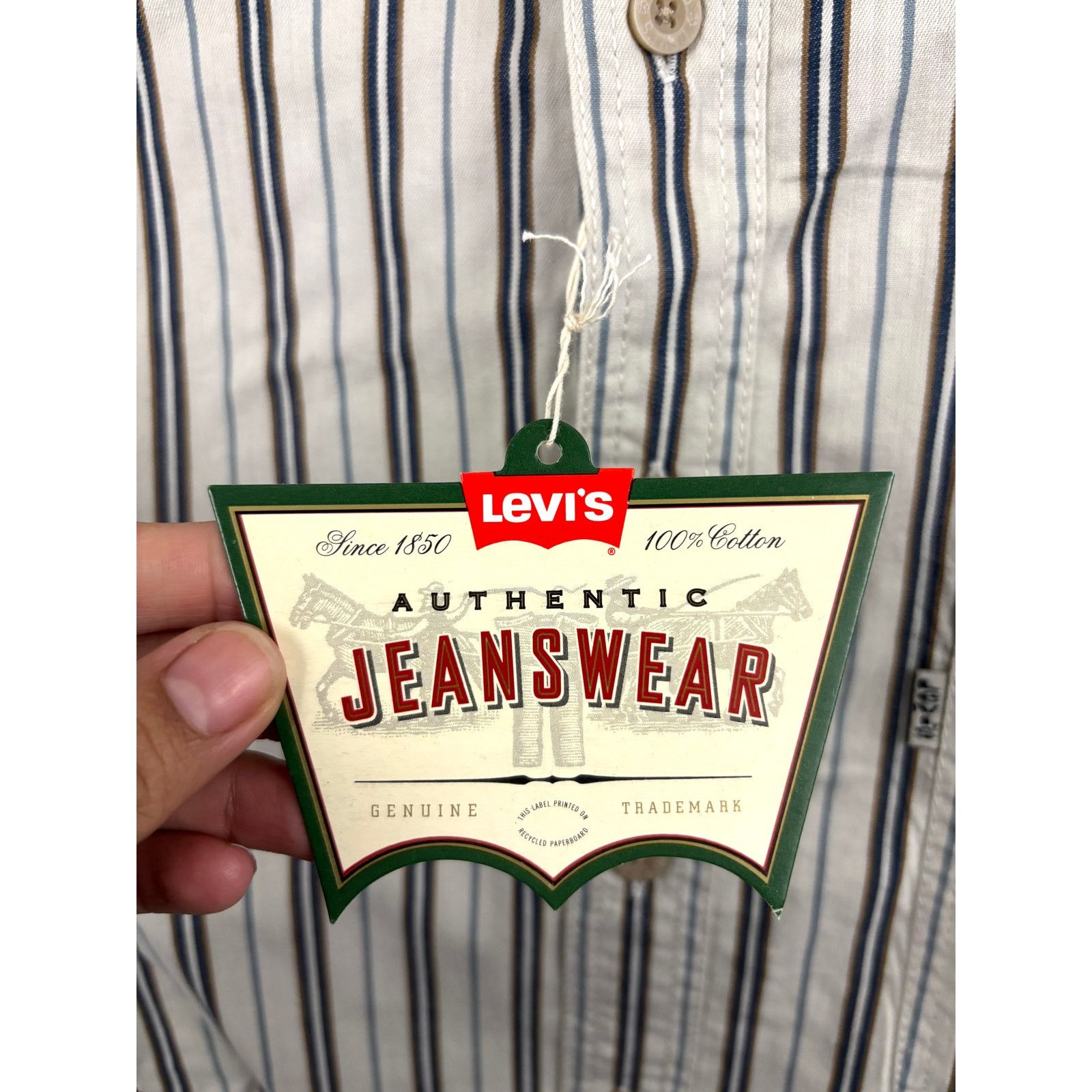 Levi's Vintage Levi’s Striped Button Shirt Men’s Medium 90s Size US M / EU 48-50 / 2 - 3 Thumbnail