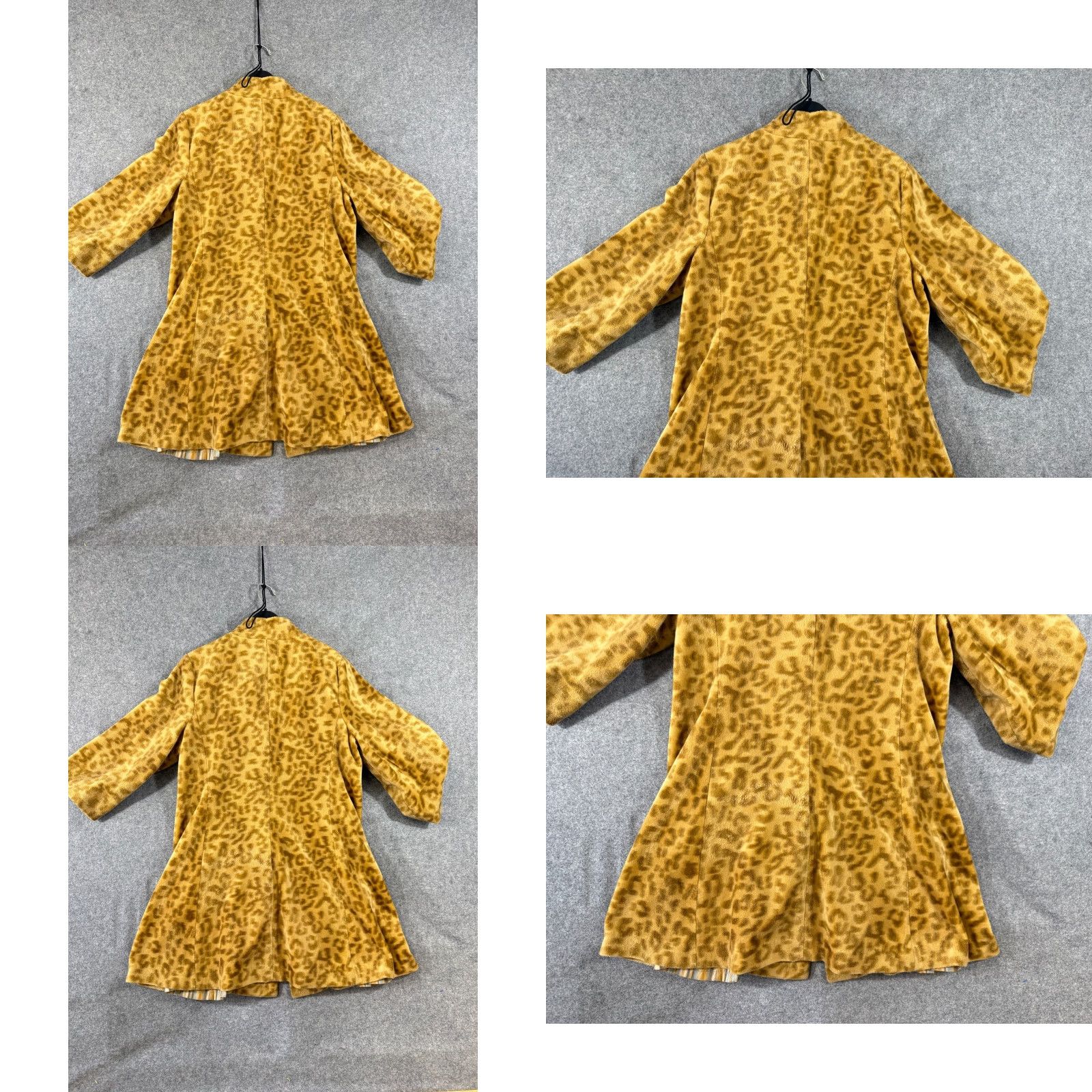 Vintage Ivy Jane Jacket Coat Womens L Yellow Brown Leopard Print Faux Fur Lined USA Made Coat Ladies L Leopard Vintage? Size L / US 10 / IT 46 - 8 Thumbnail