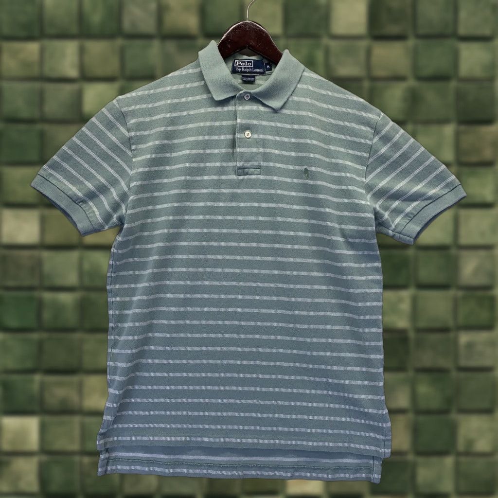Polo Ralph Lauren VINTAGE Polo Ralph Lauren Polo Seafoam Green Cotton Polo Shirt Mens Sz M-5699 Size US M / EU 48-50 / 2 - 1 Thumbnail