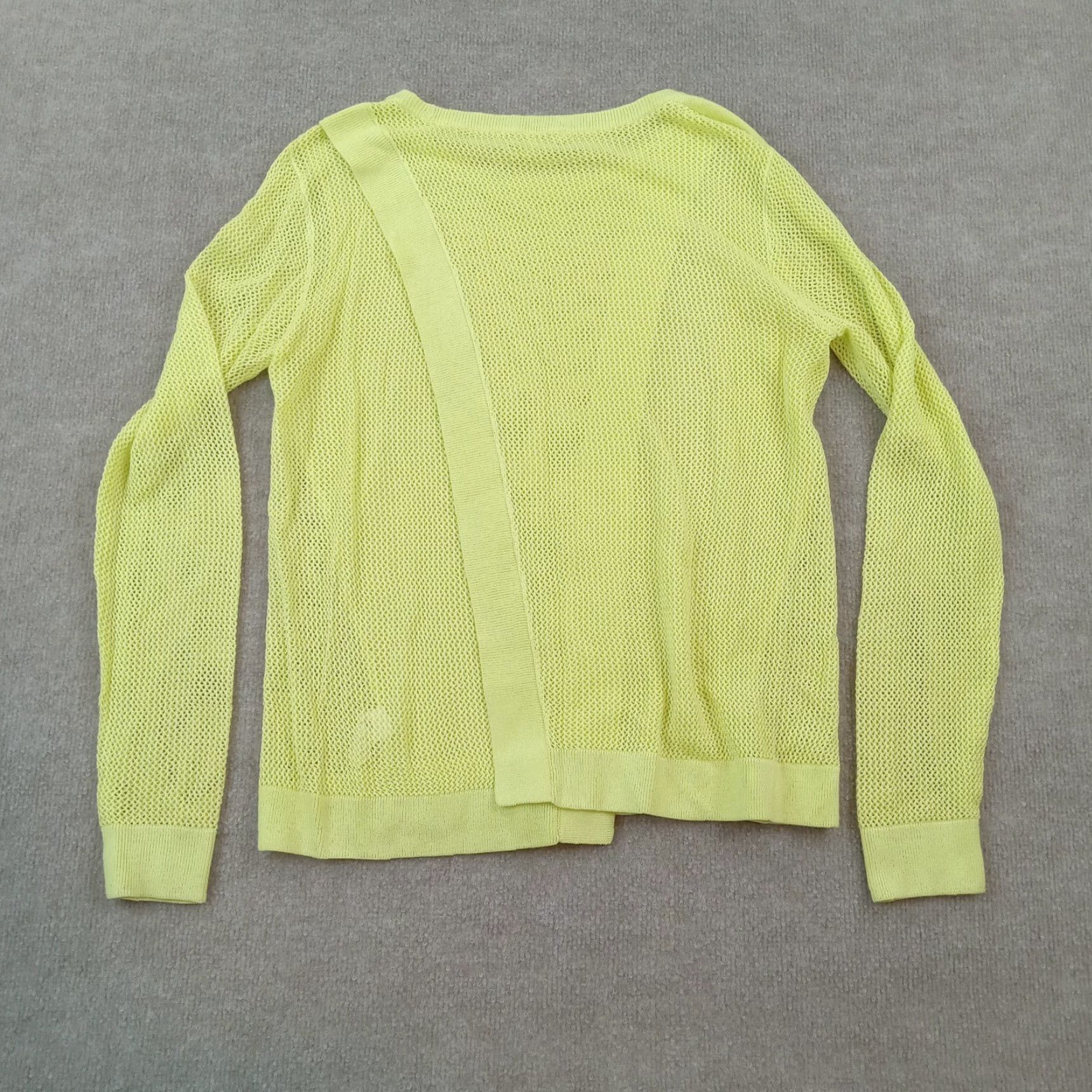 Vintage CAbi Womens Medium Yellow Long Sleeve Crew Neck Lightweight Mesh T-Shirt Size M / US 6-8 / IT 42-44 - 7 Thumbnail