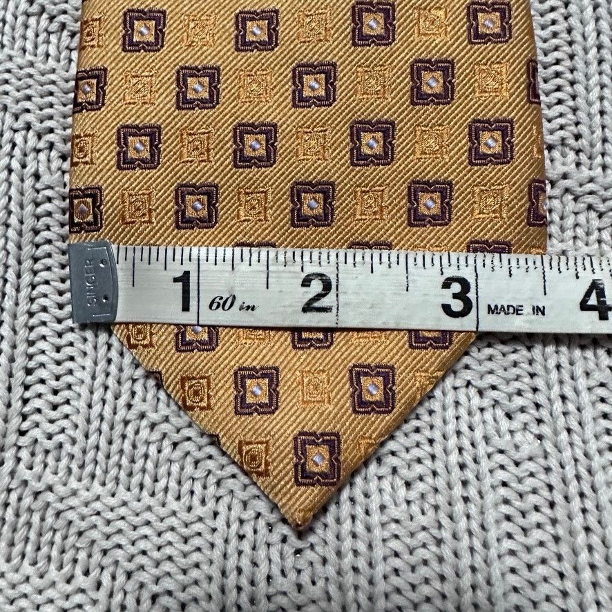 Canali Canali yellow square geometric silk tie Size ONE SIZE - 5 Thumbnail