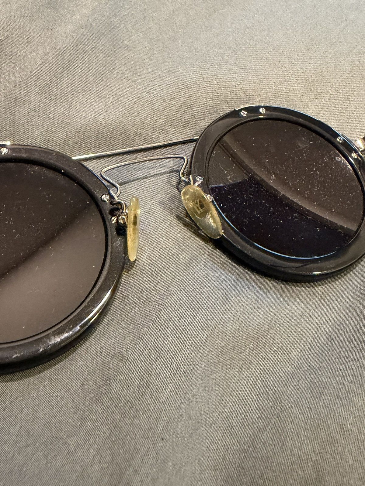 Yohji Yamamoto YOHJI YAMAMOTO BLACK & ACETATE ROUND SUNGLASSES Size ONE SIZE - 3 Thumbnail