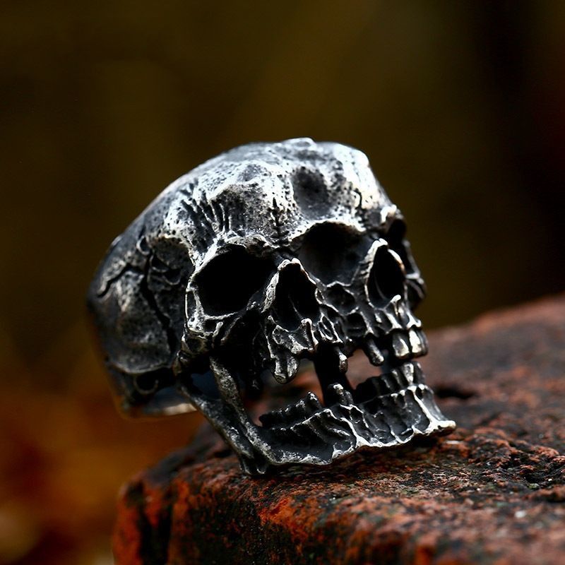 Jewelry Skull Design Jewelry Rings Open Size Chrome Ring (Size 7-13) Size ONE SIZE - 5 Thumbnail