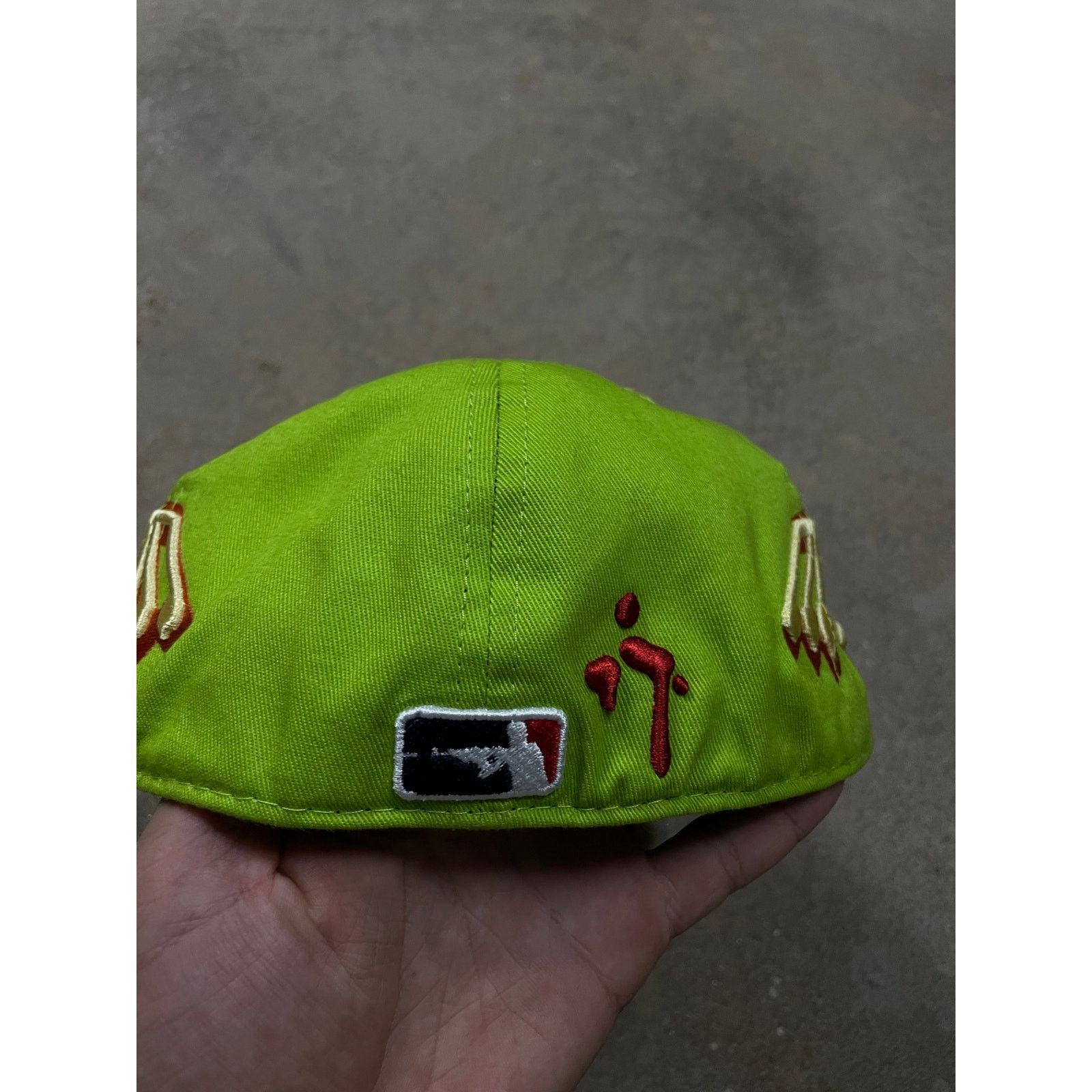 murd333r.fm Murder.FM Fitted Lime Orange Used 7 3/8 Size ONE SIZE - 3 Thumbnail