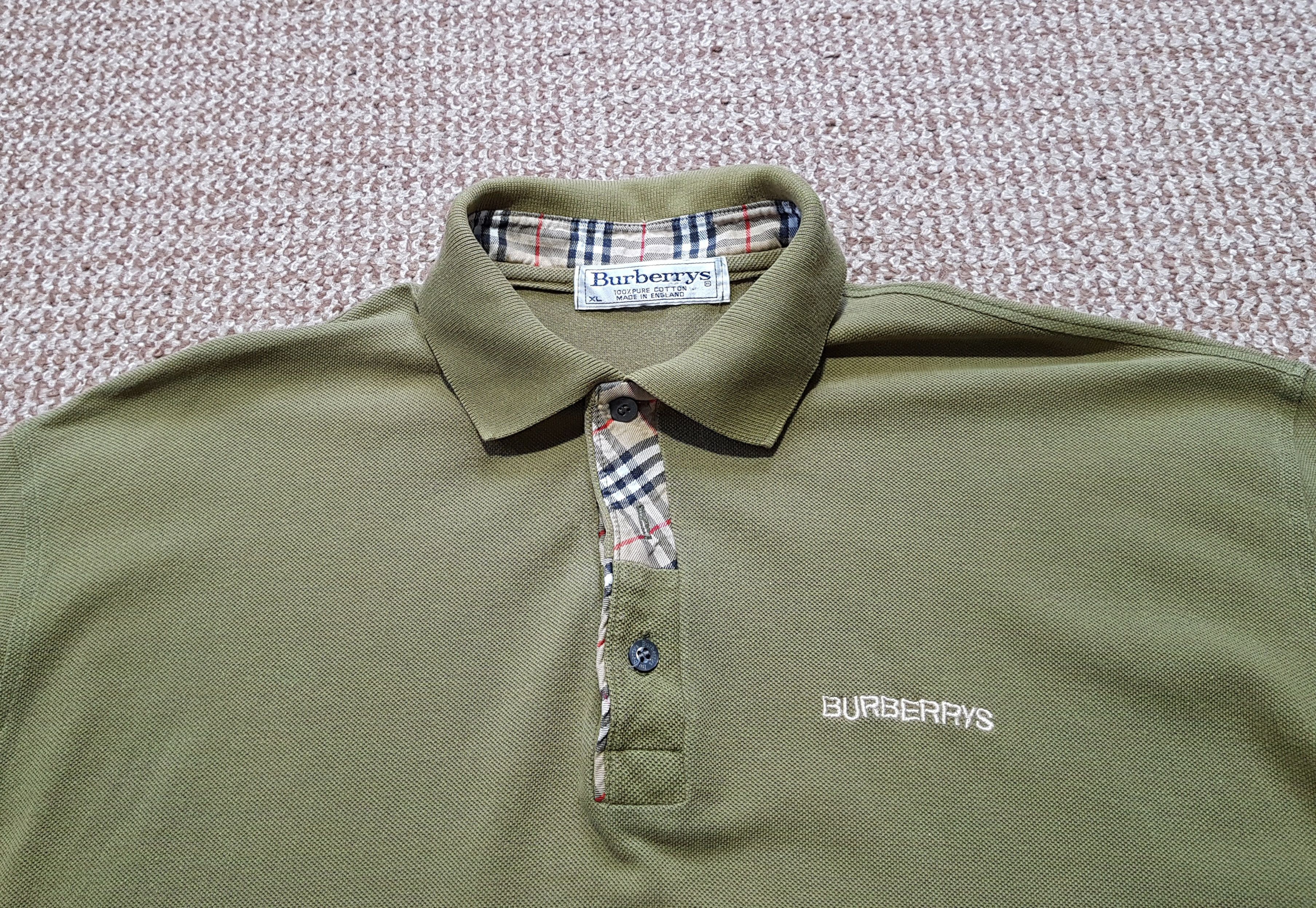 Burberry Burberrys Vintage Polo Shirt made in England sz XL Size US XL / EU 56 / 4 - 4 Thumbnail
