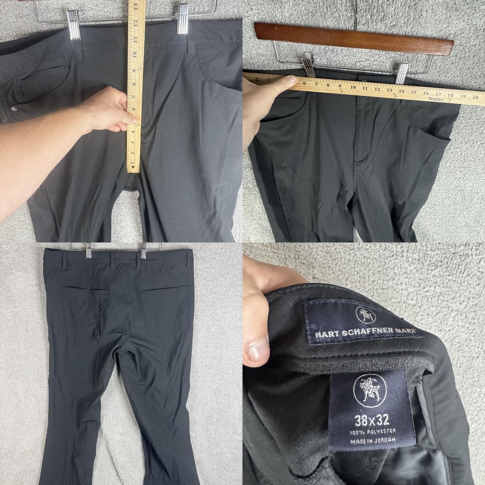 Hart Schaffner Marx Hart Schaffner Marx Pants Mens 38x32 Black Microfiber Dress 5 Pocket Casual Size US 38 / EU 54 - 8 Thumbnail