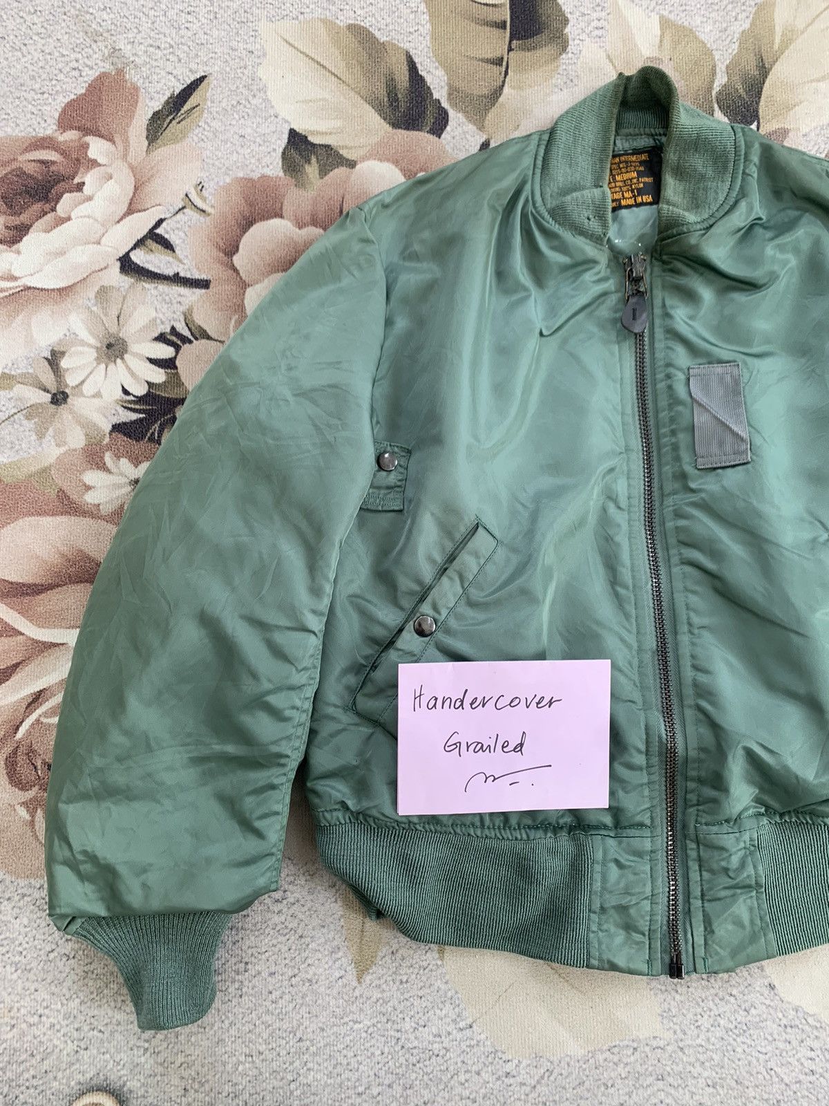 Vintage Vintage MA-1 Usaf Military Bomber Jacket Zip Ideal Usa Size US M / EU 48-50 / 2 - 3 Thumbnail