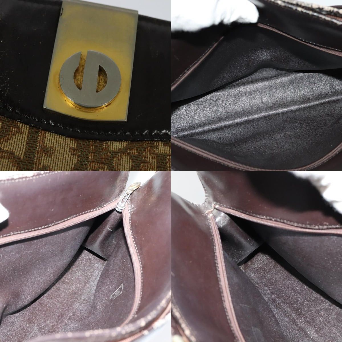Dior DIOR Trotter Canvas Shoulder Bag Beige Gold Size ONE SIZE - 11 Thumbnail