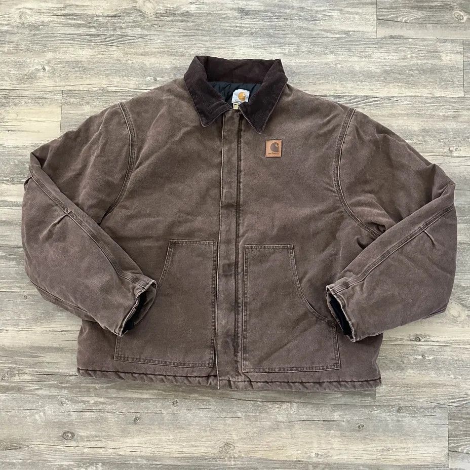 Carhartt Vintage Carhartt J22CHT Chocolate Arctic Detroit Jacket Size US XXL / EU 58 / 5 - 1 Thumbnail