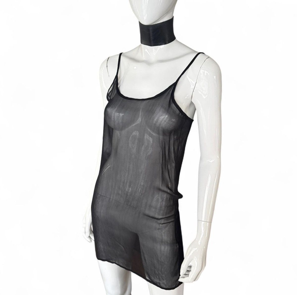 DÔEN Kate Moss Indie Sleaze Black Sheer Mini Dress