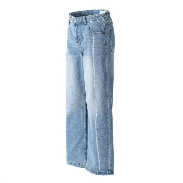 Japanese Brand VIBE Men's distressed loose wide-leg punk washed jeans Size US 32 / EU 48 - 2 Thumbnail