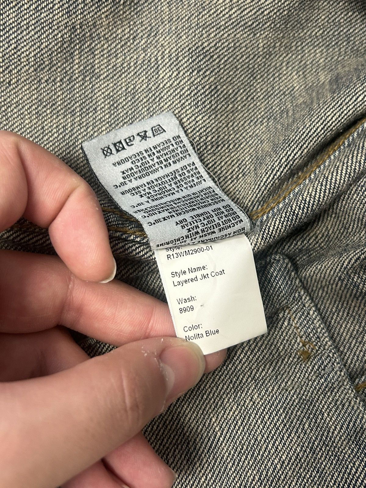 R13 Faded treated Denim jacket Size US M / EU 48-50 / 2 - 9 Thumbnail