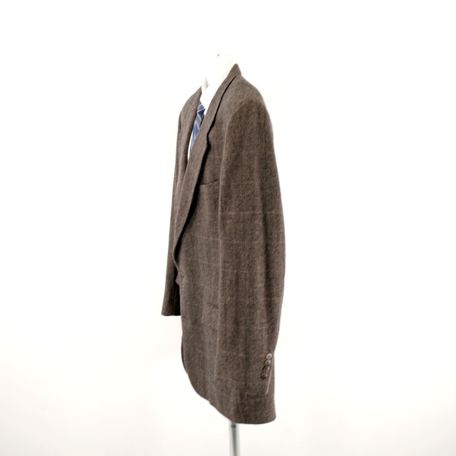 Bill Blass Bill Blass Tweed Wool Brown Black Birdseye Windowpane 2 Butt Size 44L - 6 Thumbnail