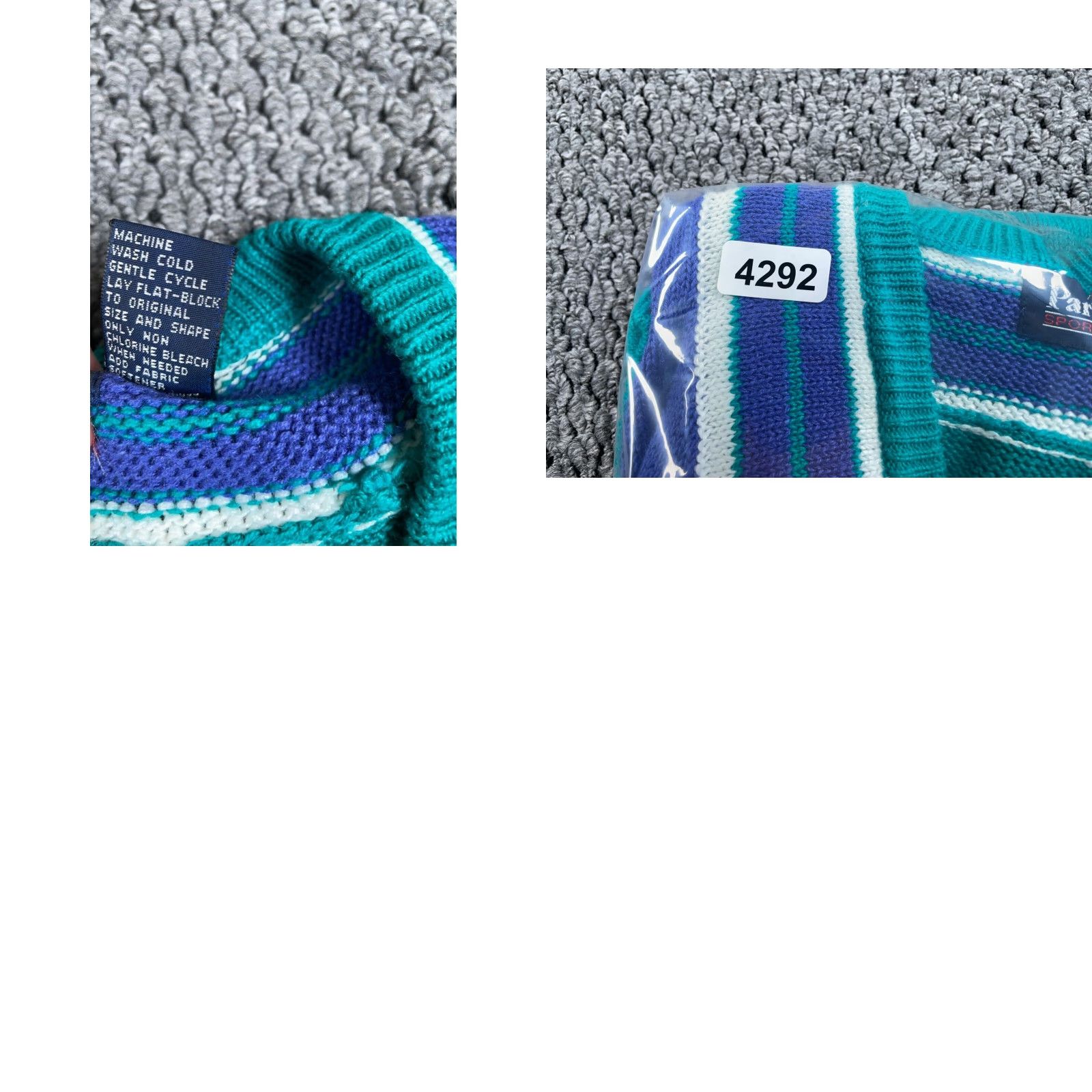 Vintage VINTAGE Par Four Argyle Sweater Vest Adult Large Green Blue Chunky Knit Casual Mens Size US L / EU 52-54 / 3 - 8 Thumbnail