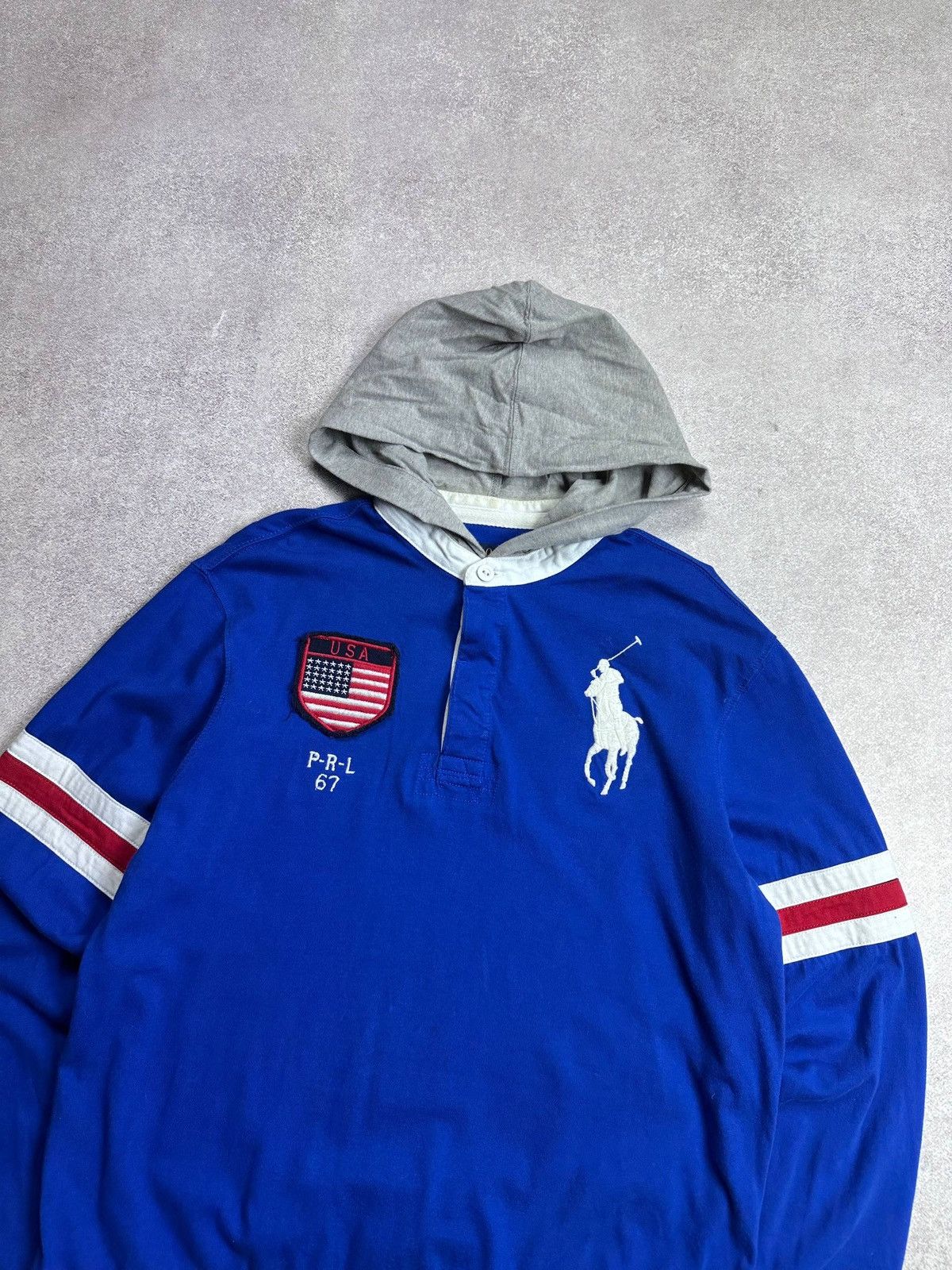 Polo Ralph Lauren Vintage Polo Ralph Lauren USA Flag Rugby Shirt Rare M Size US M / EU 48-50 / 2 - 3 Thumbnail