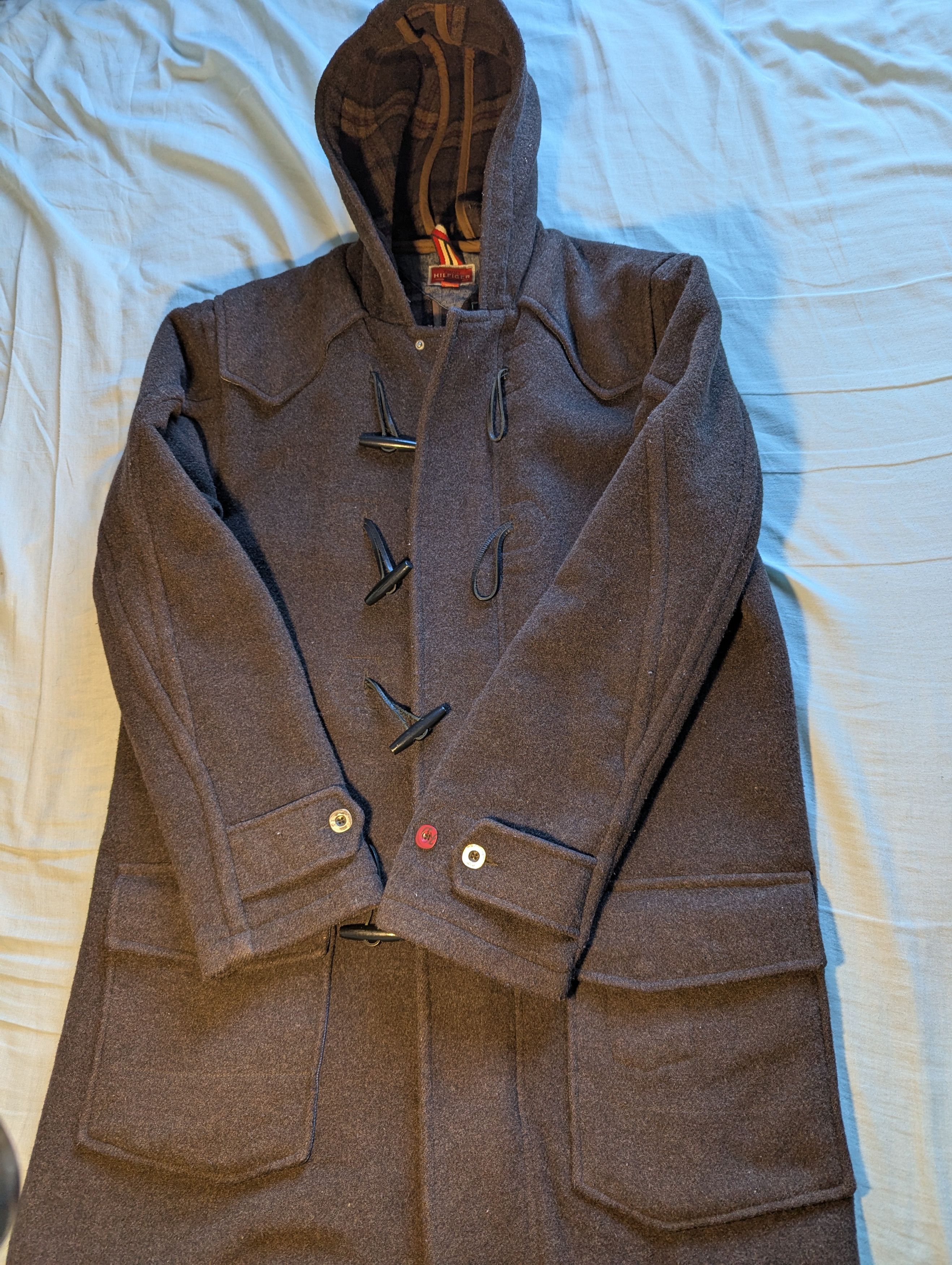 Tommy Hilfiger Woolen Hoodie.Coat Vintage Size US M / EU 48-50 / 2 - 20 Thumbnail