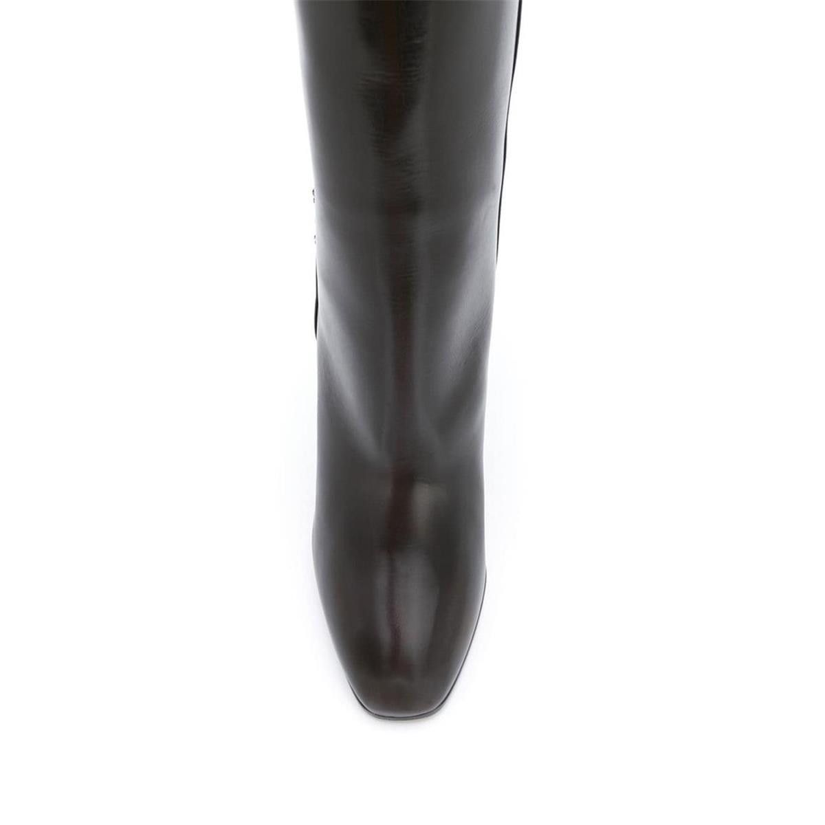 Saint Laurent Paris o1s1wg111024 Jane Cassandre Boots In Smooth Leather in Black Size US 7.5 / IT 37.5 - 2 Thumbnail