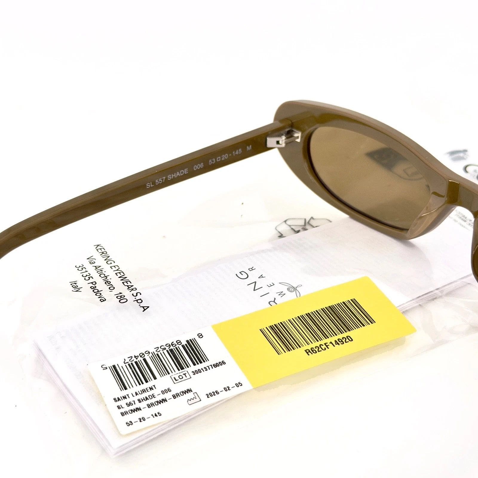 Yves Saint Laurent SAINT LAURENT SHADE SL 557 SL557 Narrow Sunglasses 006 Size ONE SIZE - 8 Thumbnail