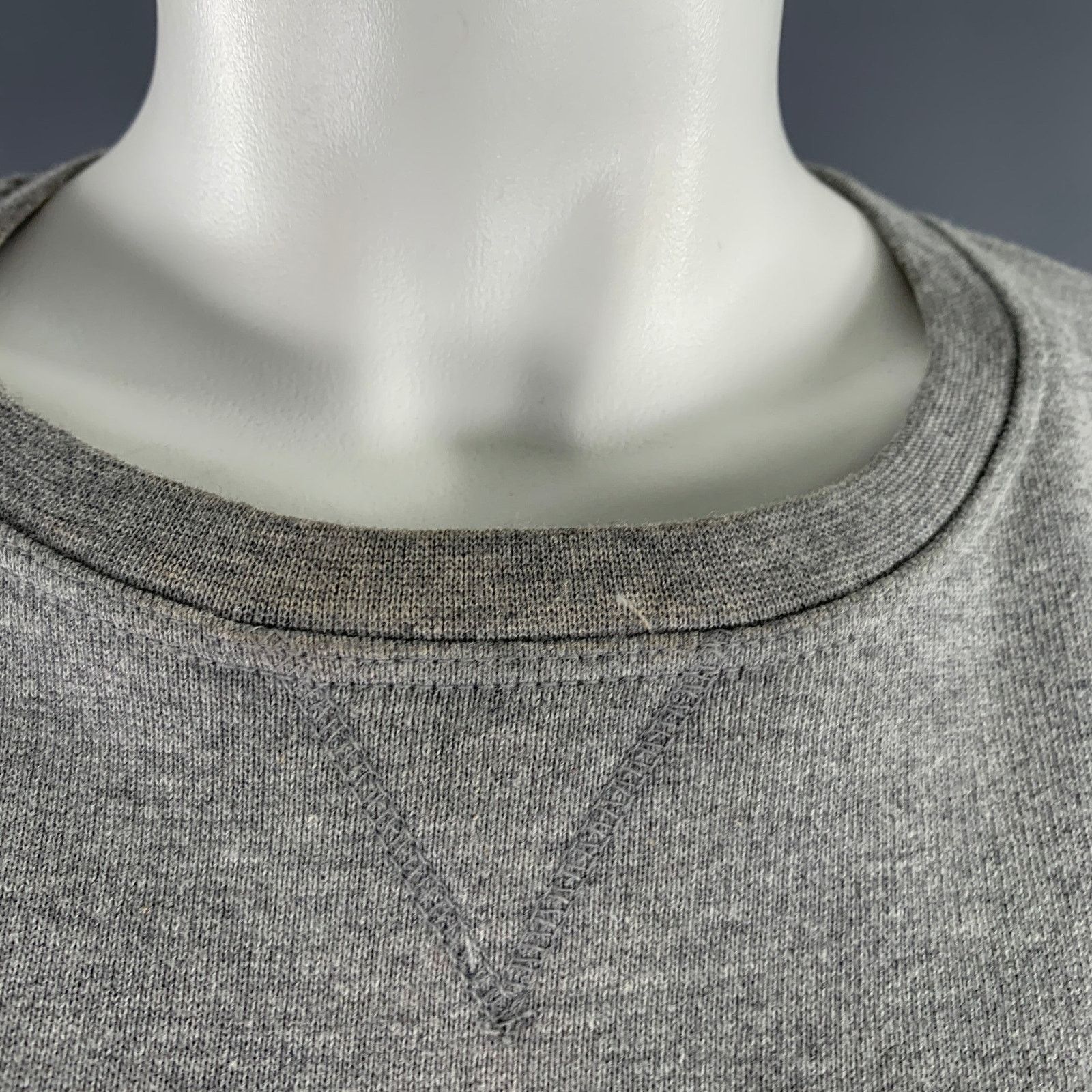 RED Valentino Size XS Grey Black Cotton Embroidered Sweatshirt Dress Size XS / US 0-2 / IT 36-38 - 6 Thumbnail