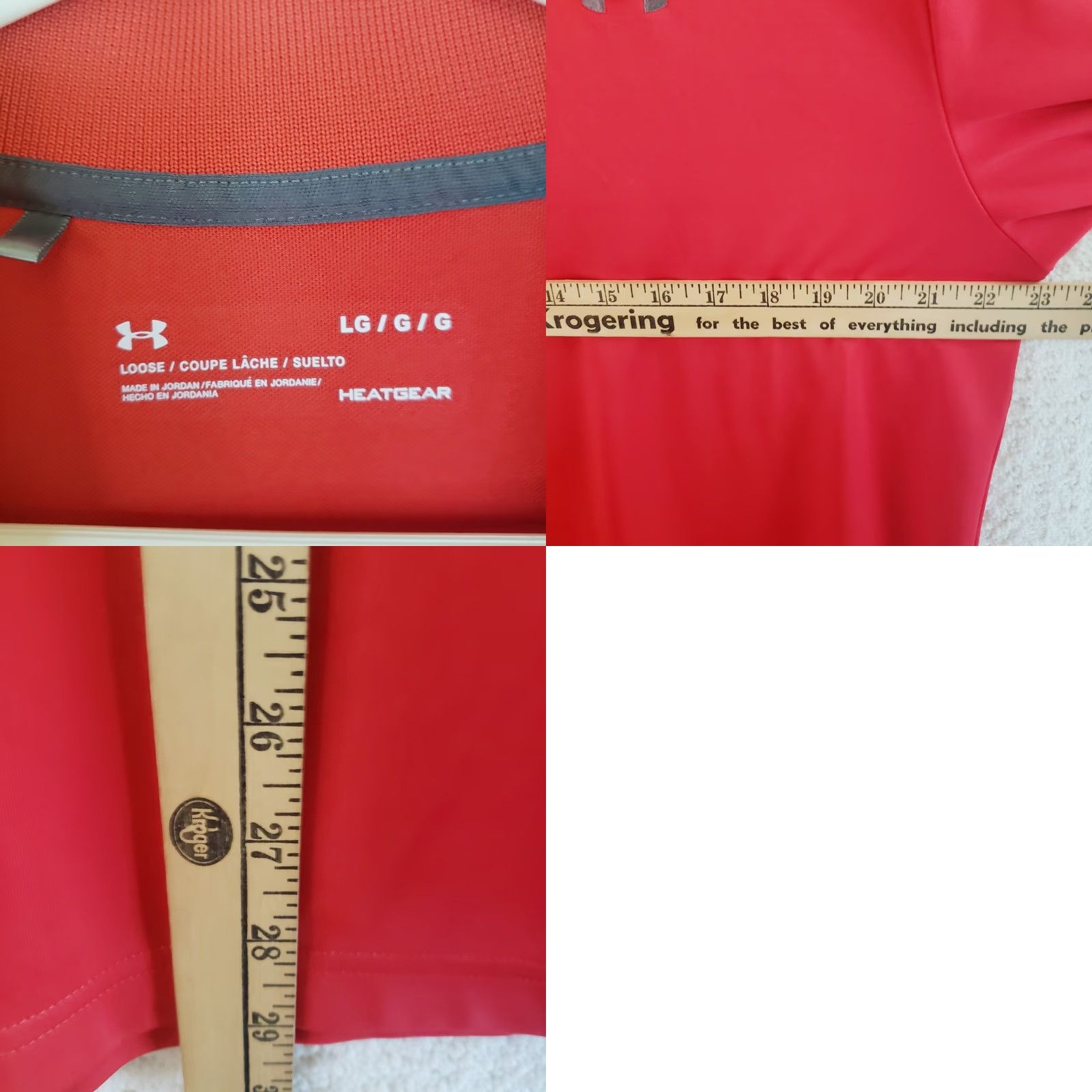 Under Armour Under Armour HeatGear Polo Shirt Mens Regular Fit Short Sleeve Red Size L Cotton Logo Nonstains 90s? Size US L / EU 52-54 / 3 - 9 Thumbnail