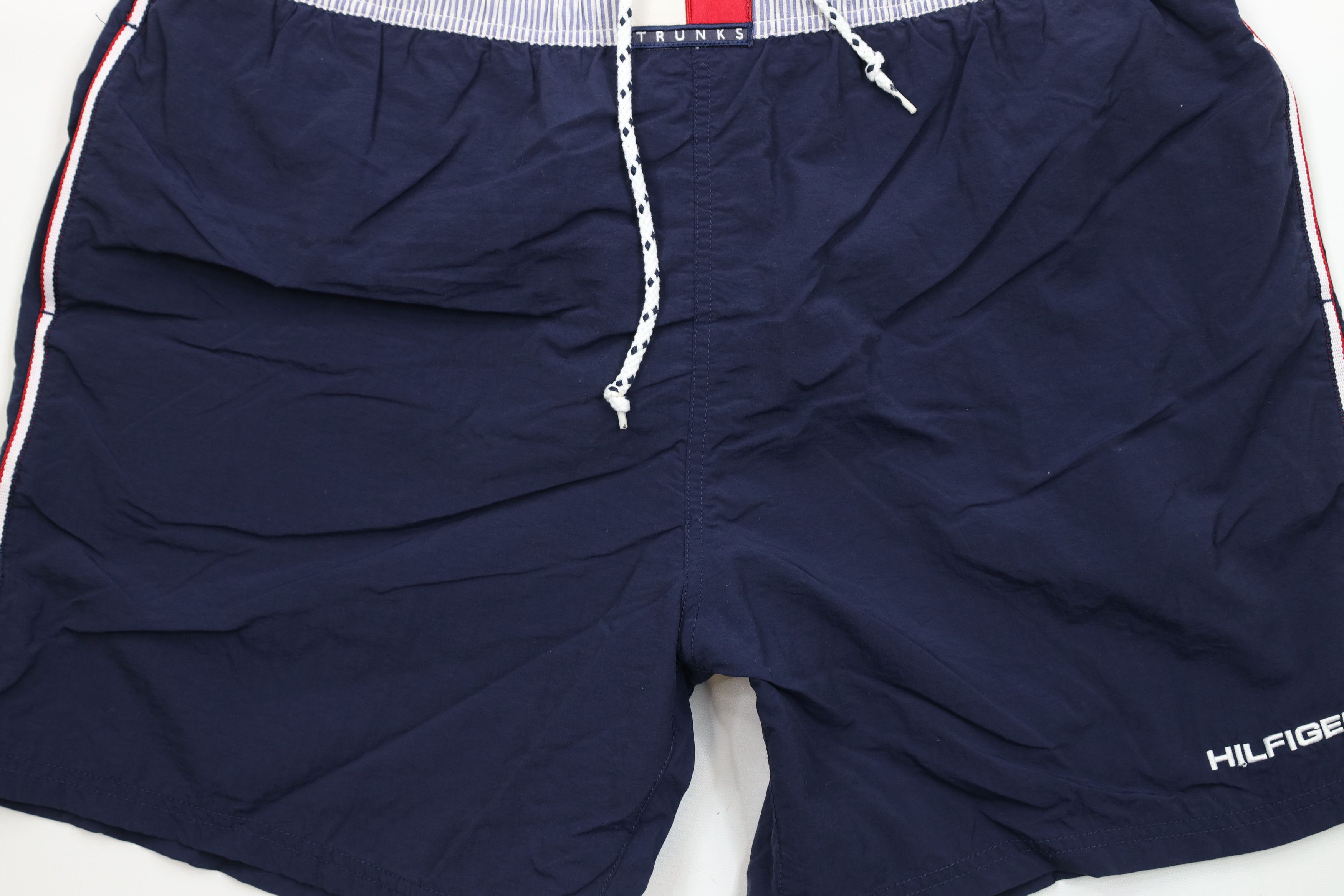 Tommy Hilfiger × Vintage Vintage 90s Tommy Hilfiger Striped Lined Shorts Swim Trunks Size US 36 / EU 52 - 3 Thumbnail