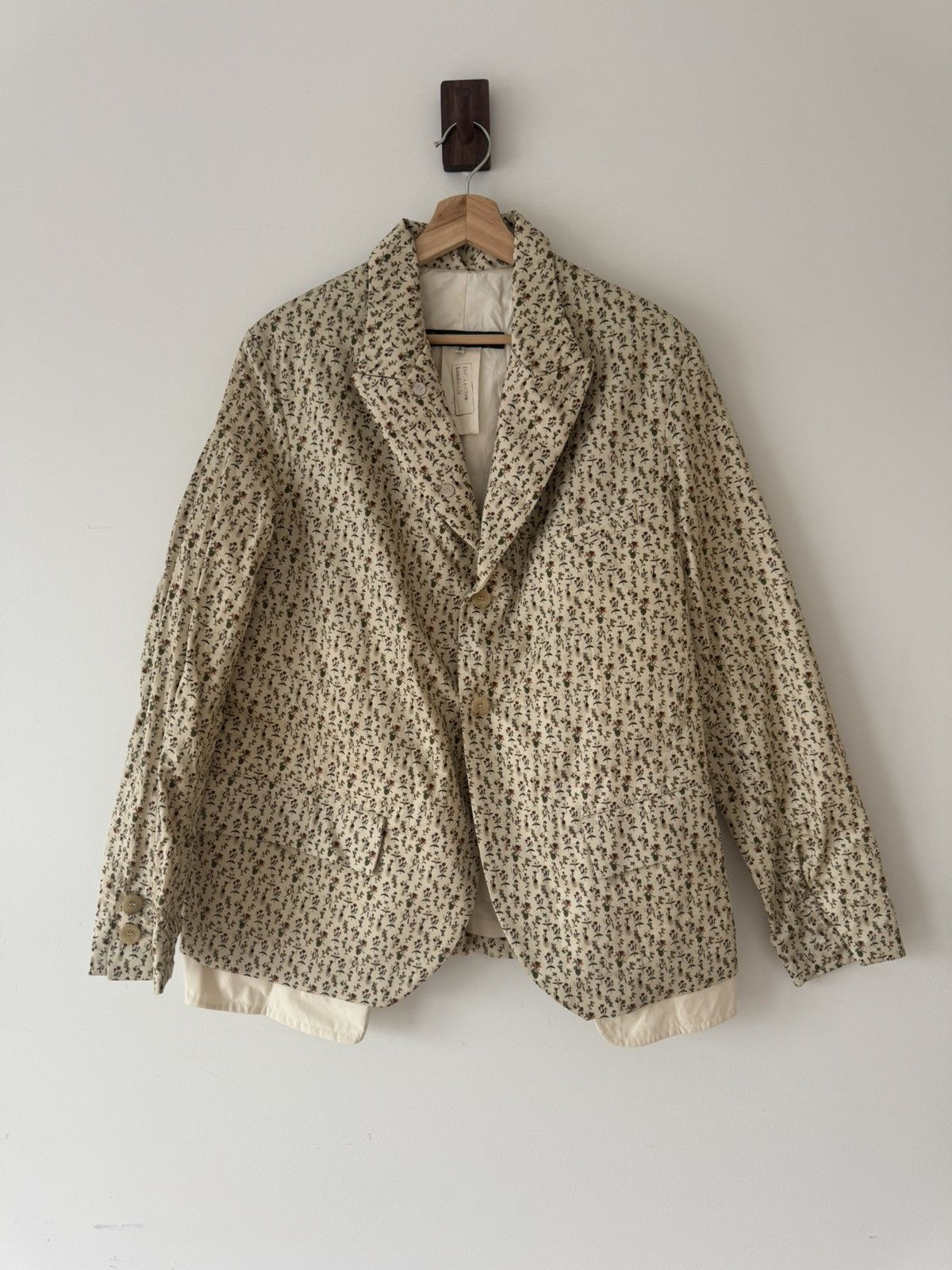 Paul Harnden Shoemakers Flower Print Pocket Blazer Size US L / EU 52-54 / 3 - 1 Thumbnail