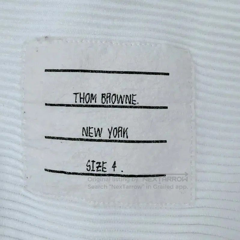 Thom Browne Thom Browne Men's Cotton T-Shirt in White . Size US S / EU 44-46 / 1 - 4 Thumbnail
