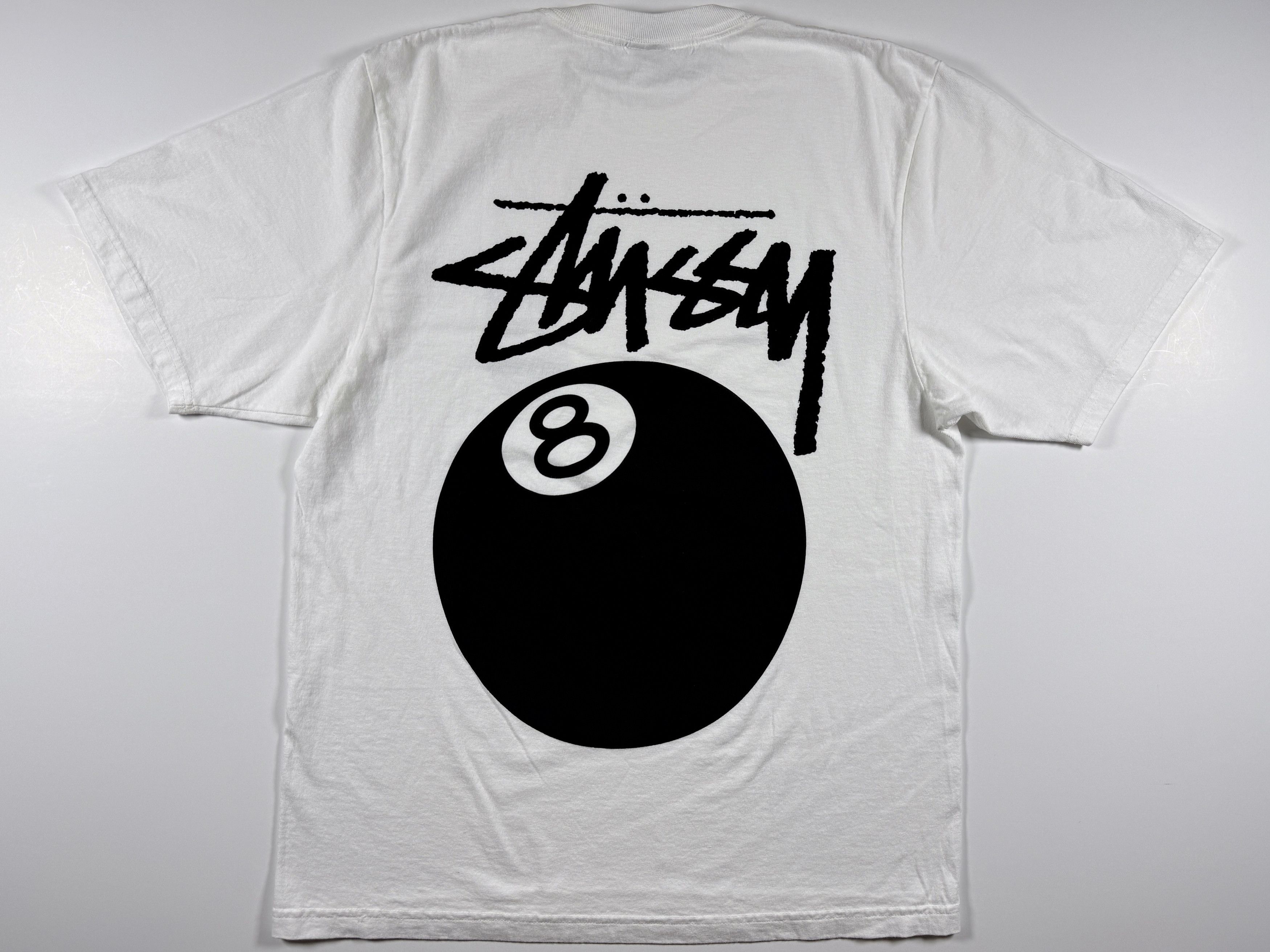 Born X Raised × Stussy Stussy Born x Raised 8 Ball Tee White | Grailed