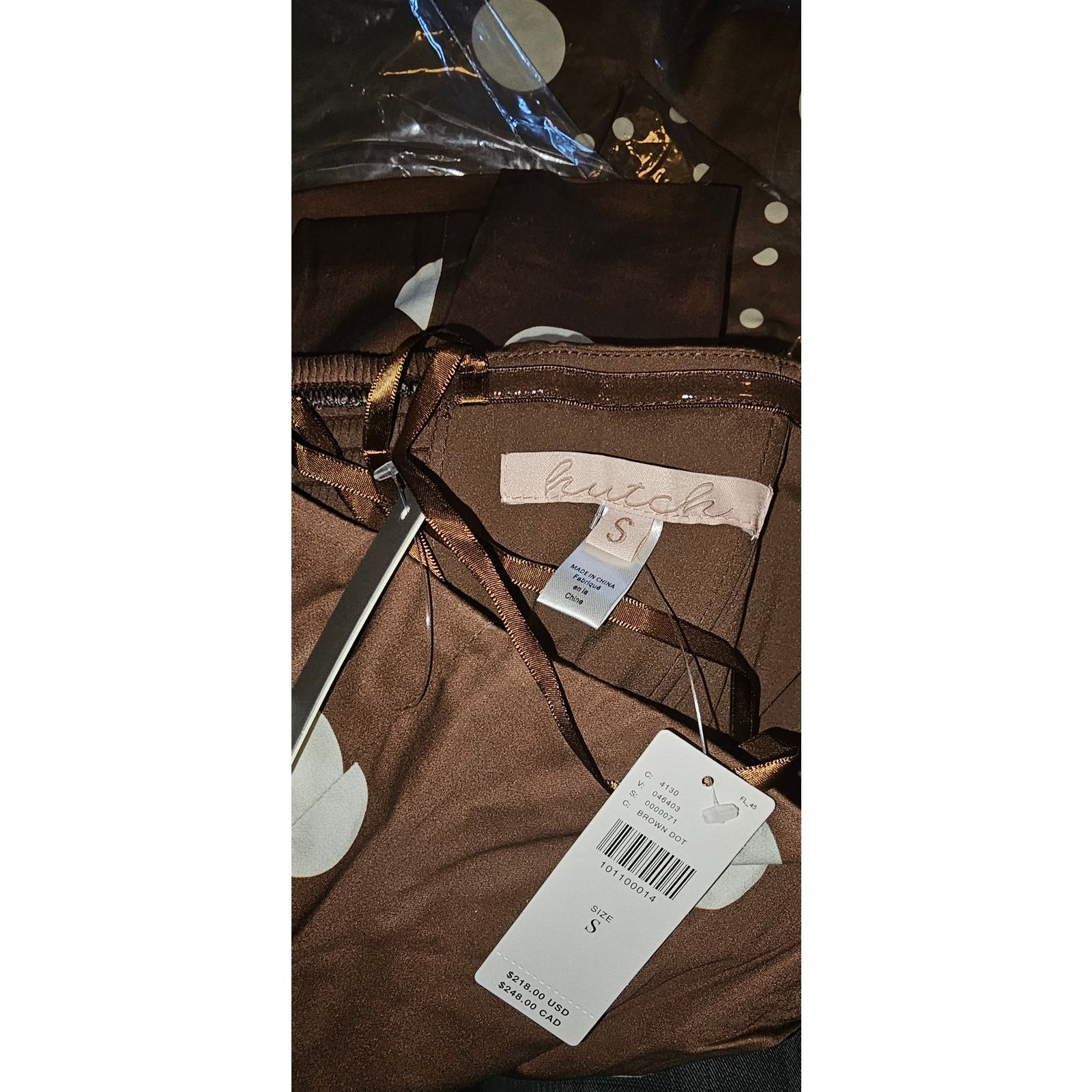 Anthropologie New Hutch Strapless Bow Slim Mini Dress $218 Small Brown Dot Size S / US 4 / IT 40 - 5 Thumbnail