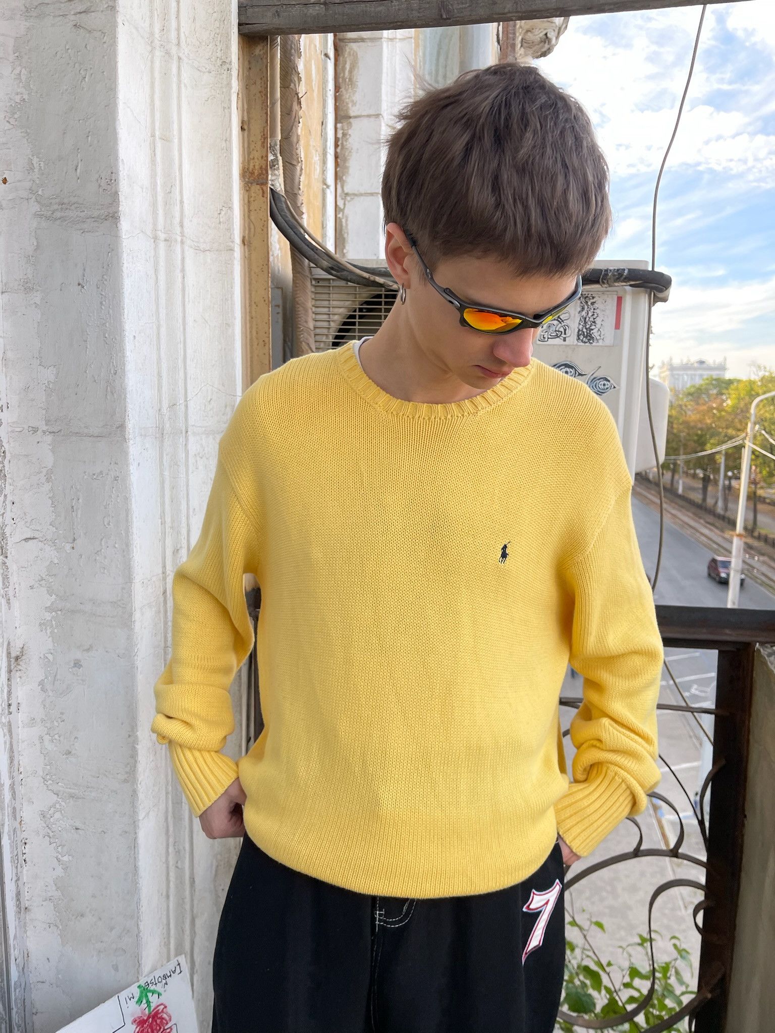 Polo Ralph Lauren Vintage Polo Ralph Lauren Yellow Knit Sweater Size US XL / EU 56 / 4 - 5 Thumbnail