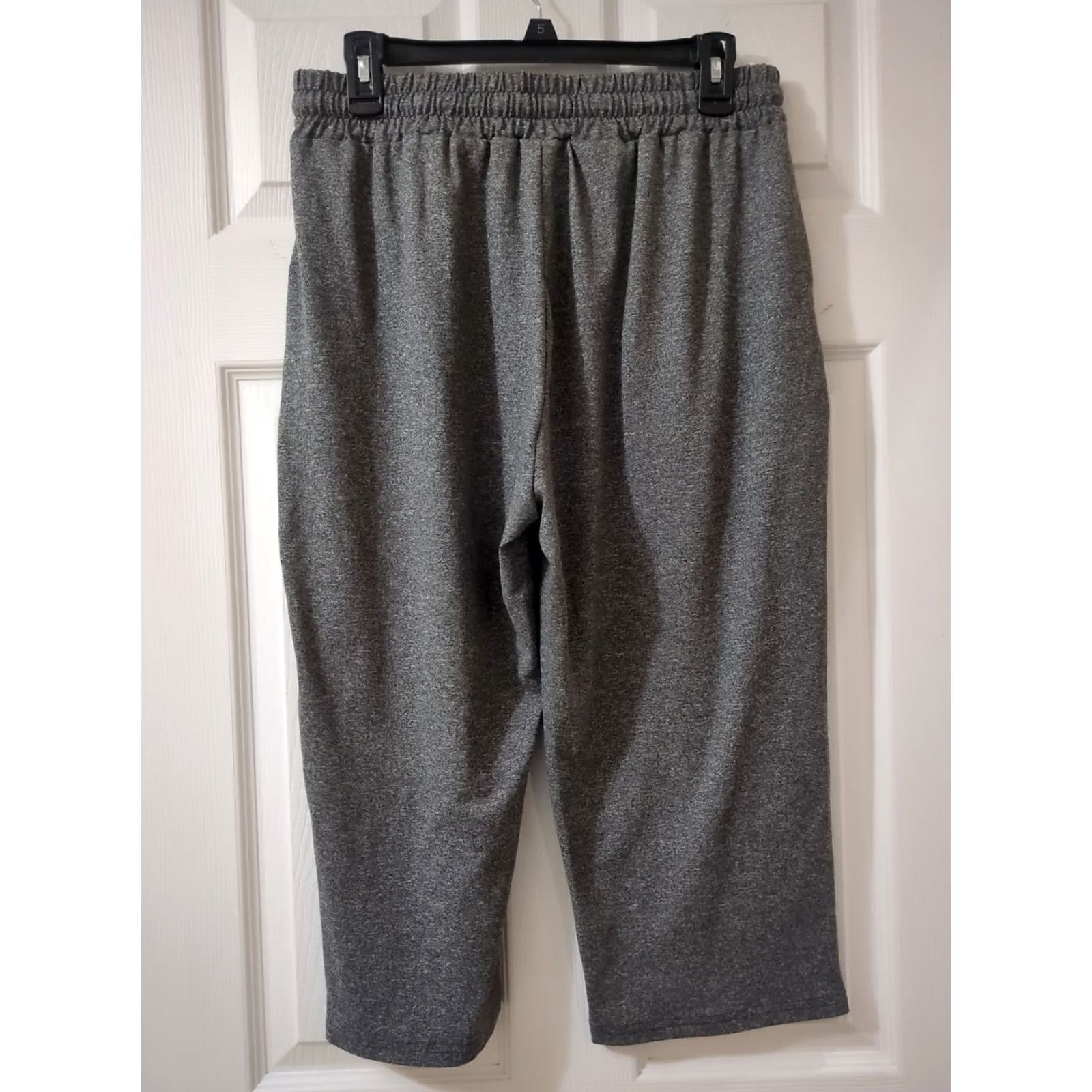 Vintage UEU Gray Casual Loose Wide Leg Cozy High Waist Yoga Capris Womens L Size ONE SIZE - 3 Thumbnail
