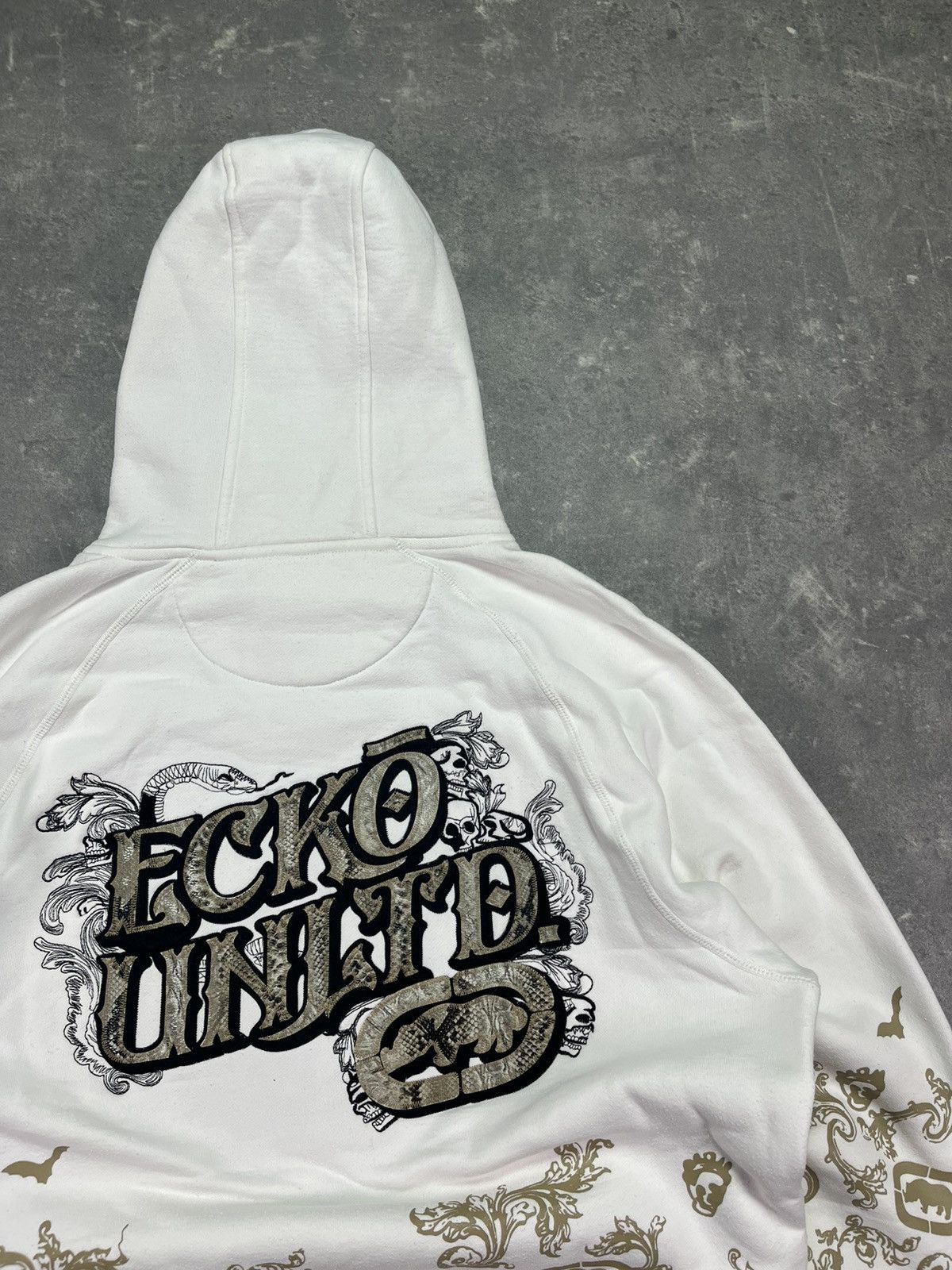 Ecko Unltd. Ecko Unltd. Big Logo Printed AOP Baggy Hoodie L XL Size US L / EU 52-54 / 3 - 11 Thumbnail