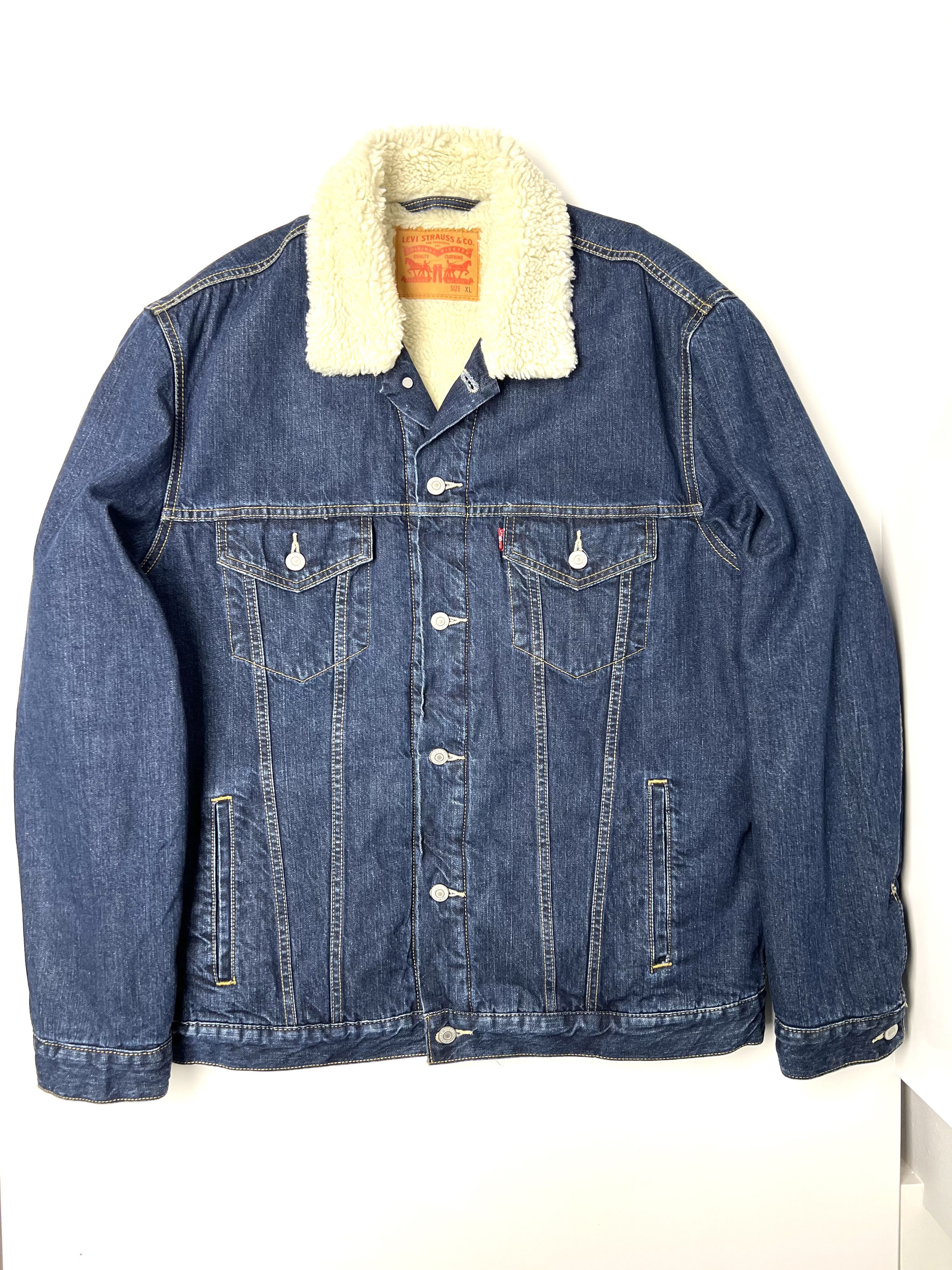 Levi's LEVI'S SHERPA LINED DENIM TRUCKER JACKET SIZE XL Size US XL / EU 56 / 4 - 4 Thumbnail
