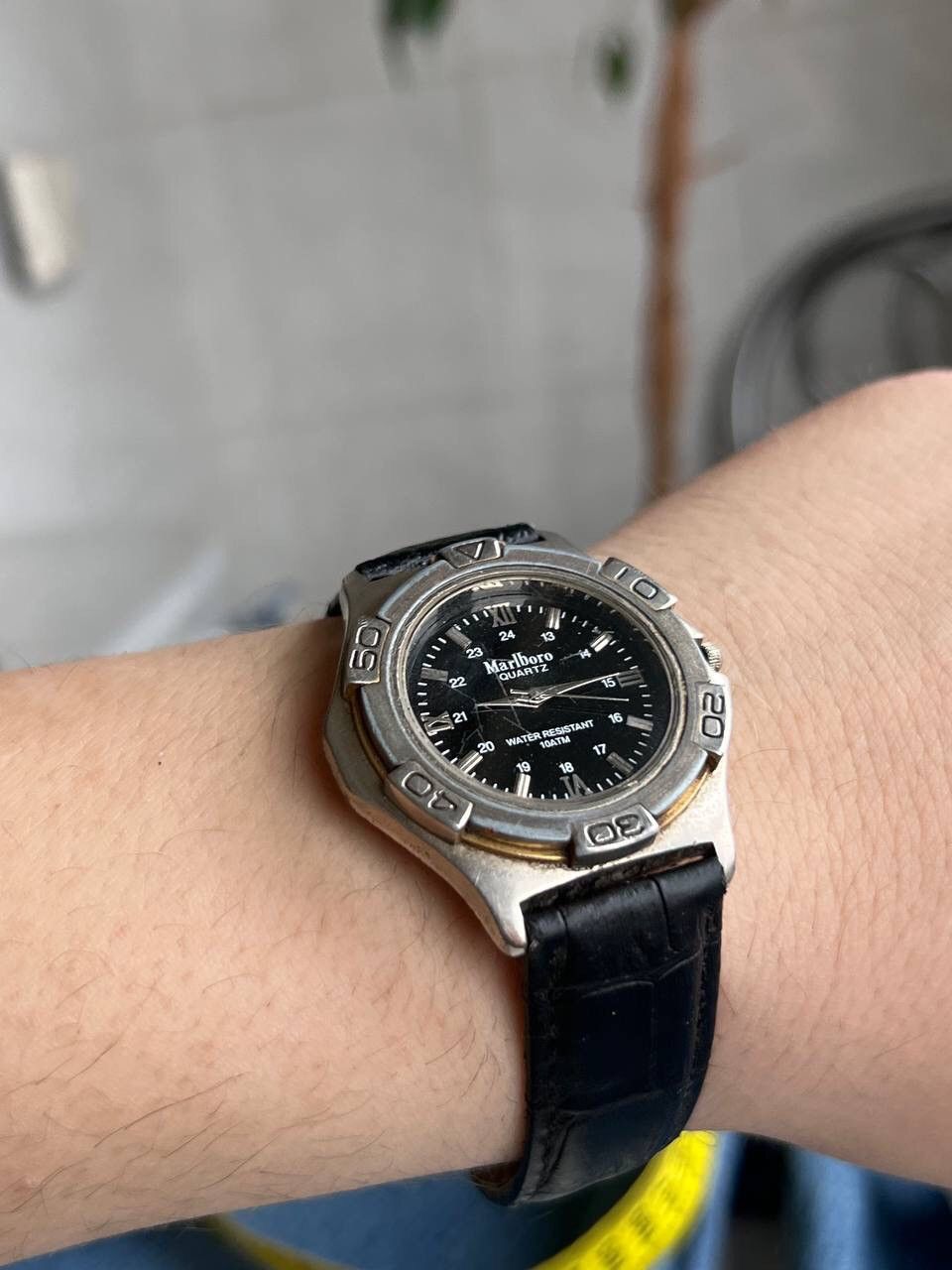 Marlboro × Vintage 90s Marlboro vintage watch racing Black Logo Racing Leather Size ONE SIZE - 6 Thumbnail