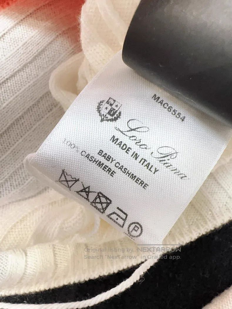 Loro Piana Loro Piana Color Blocked Cashmere Crewneck Knit Sweater Size XS / US 0-2 / IT 36-38 - 8 Thumbnail