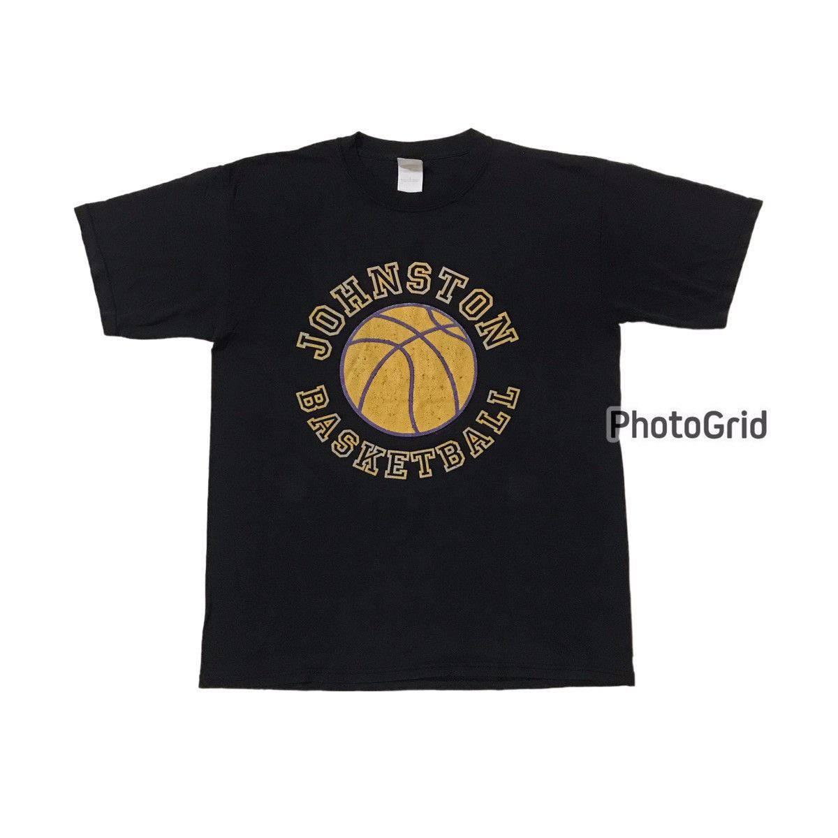 image of Magic Johnson x NBA Vintage Johnston Basketball Tee 90's in Black, Men's (Size Large)