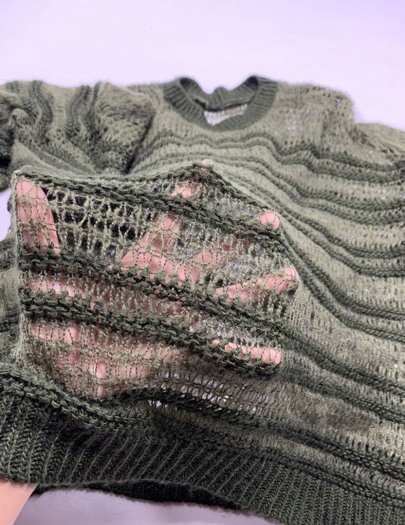 Beauty Beast Stripe grunge Distressed curt cobain style sweater Size US L / EU 52-54 / 3 - 4 Thumbnail