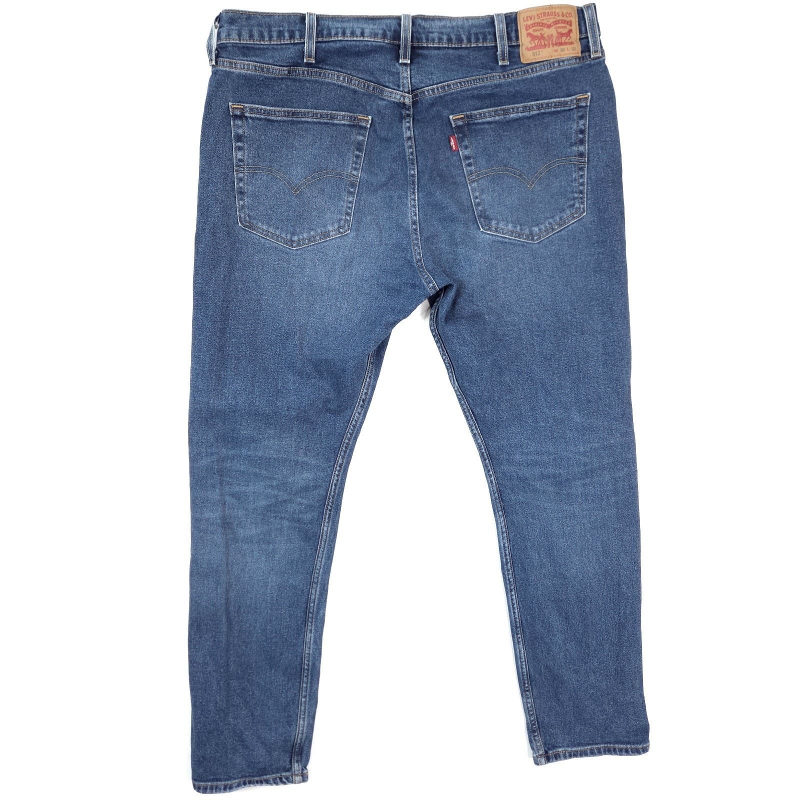 Levi's Levis 512 Jeans Mens 38x30 Blue Denim Slim Taper Fit Size US 38 / EU 54 - 7 Thumbnail
