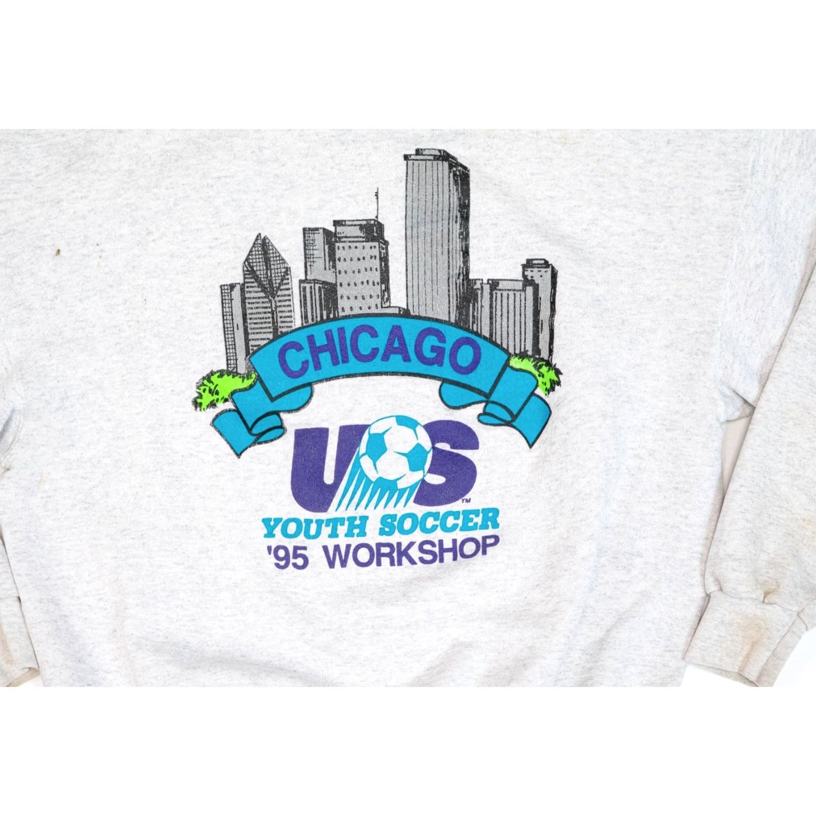 Adidas VINTAGE adidas Sweatshirt Men L Gray Distress Soccer USA 90s 80s Logo Pullover Shirt Crew Neck National USA Football Basketball MLS Size US L / EU 52-54 / 3 - 2 Thumbnail